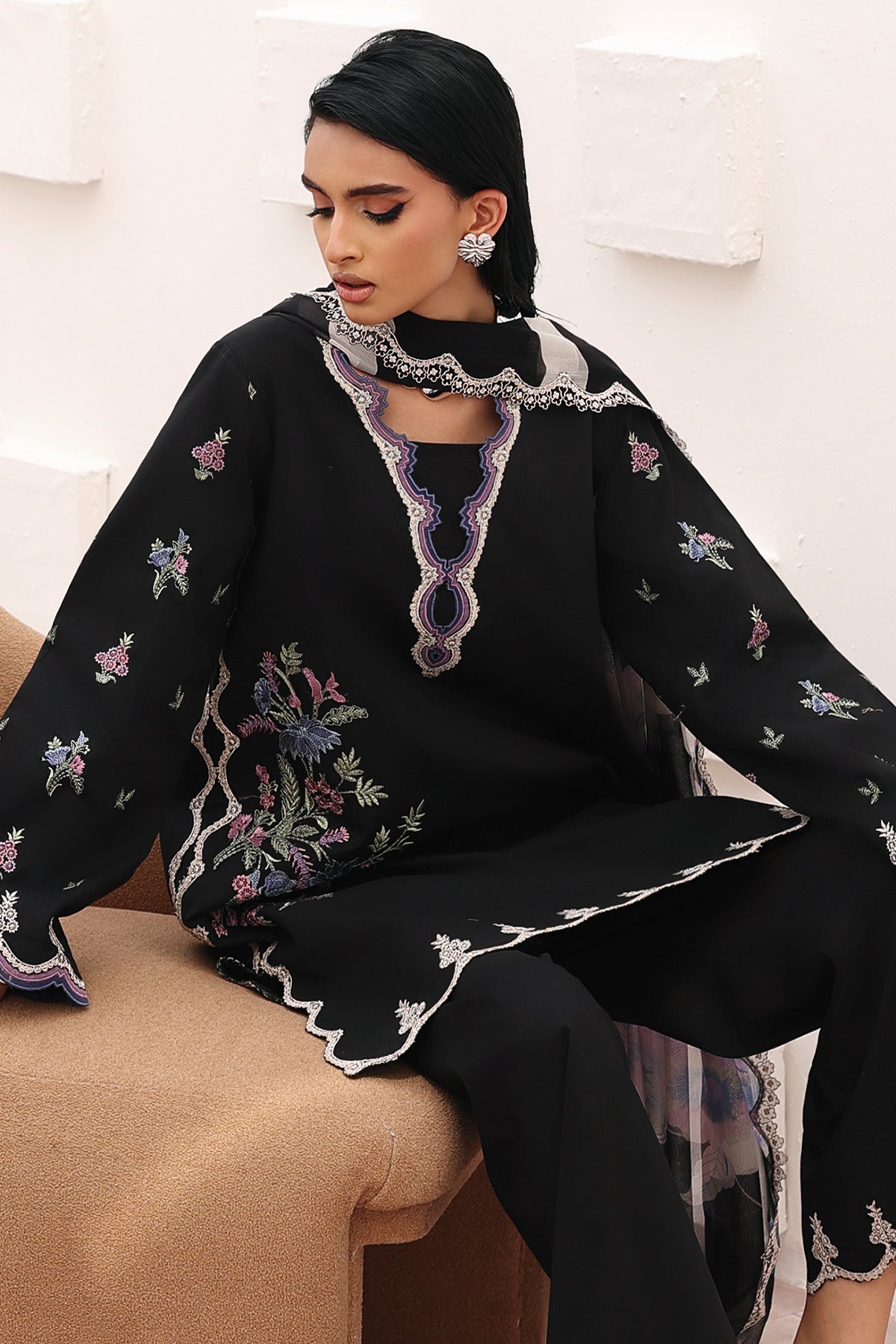 3-PC Embroidered  CNP-6-249