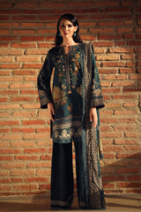 3-PC Stitched Embroidered Linen Collection CCW7-09P