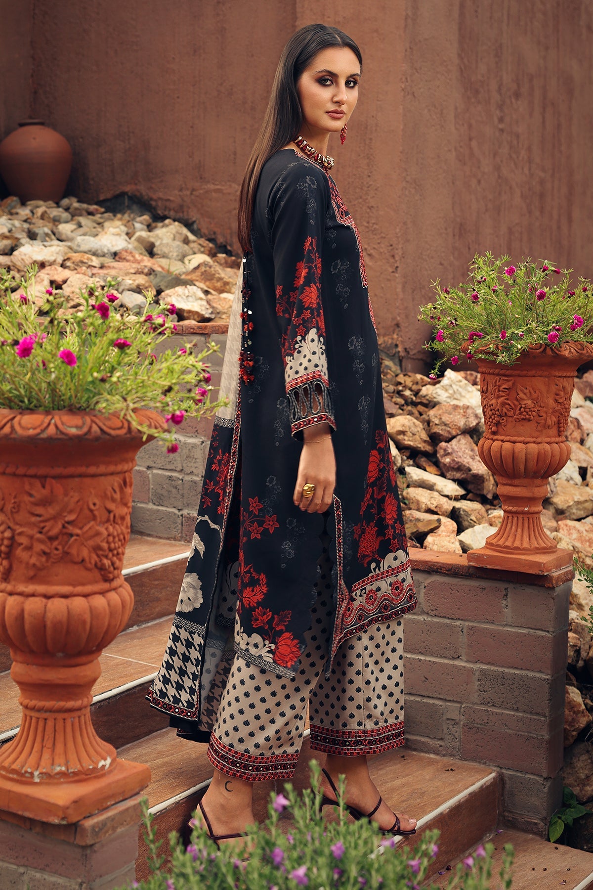 3-PC Stitched Embroidered Linen Collection CCW7-10P