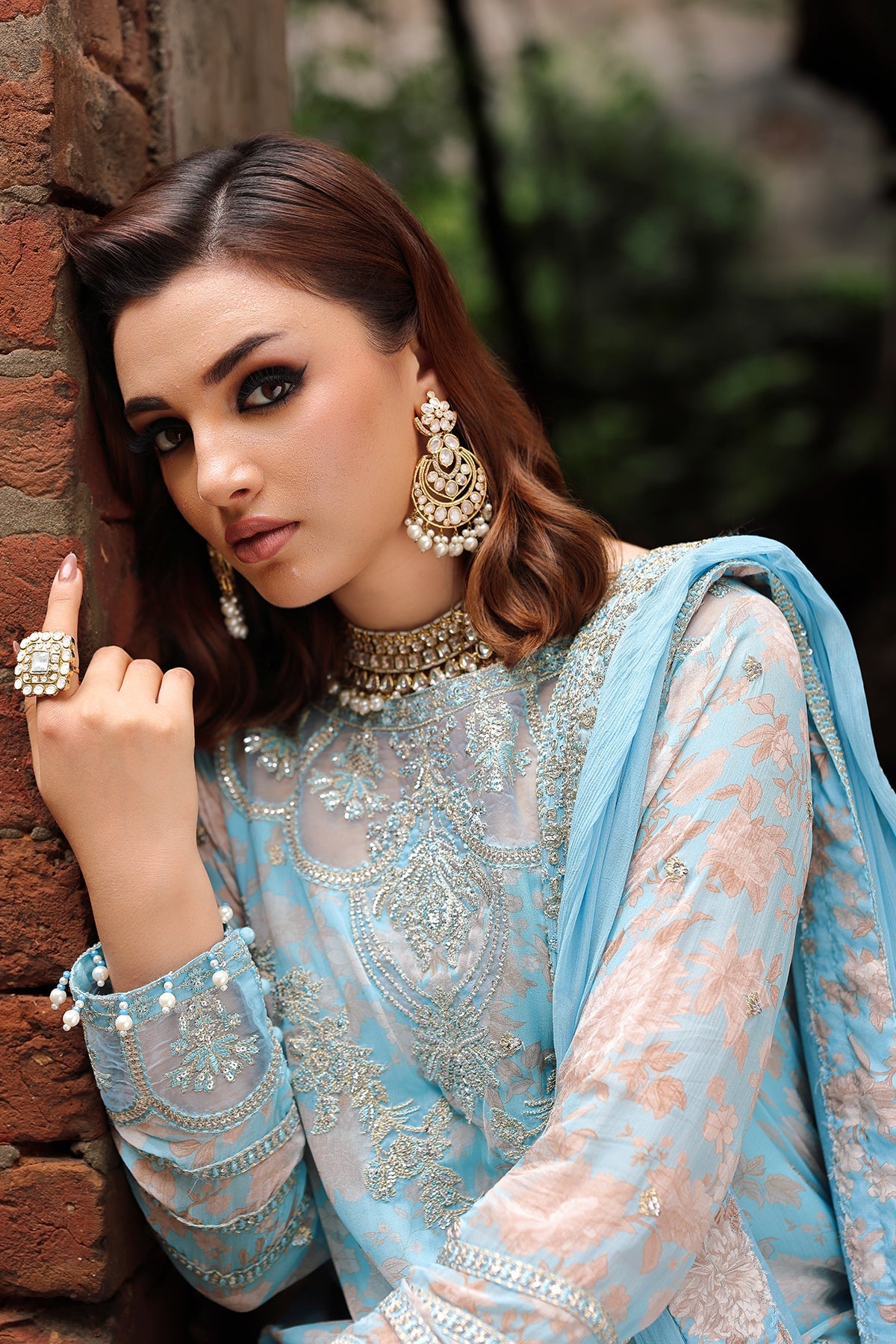 3-Pc Stitched Embroidered Printed Chiffon Collection VSL6-15P