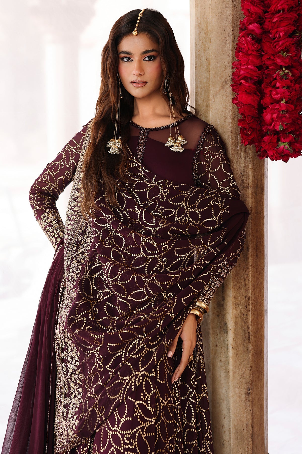 3-PC Embroidered Chiffon CMA-6-213