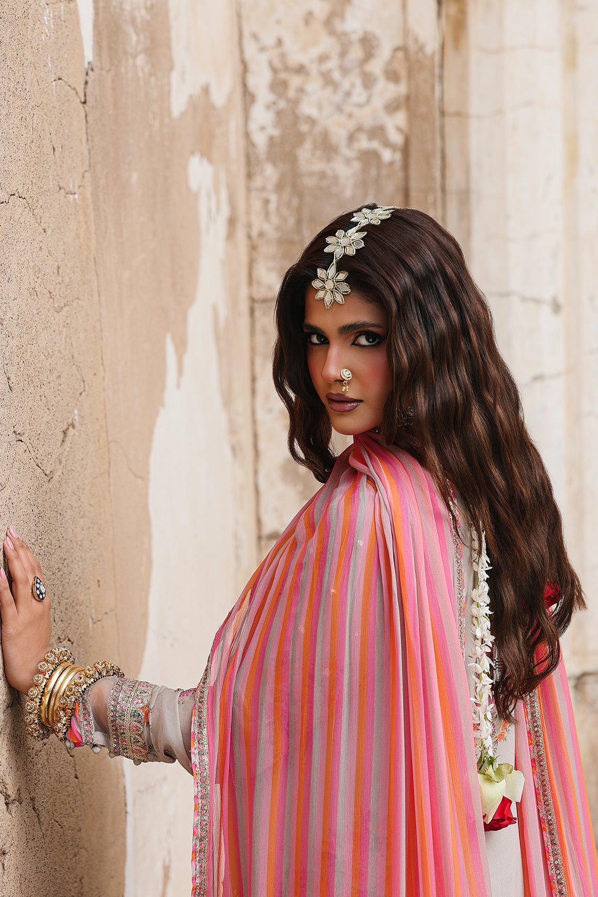 3-Pc Stitched Embroidered Printed Chiffon Collection VSL6-09P