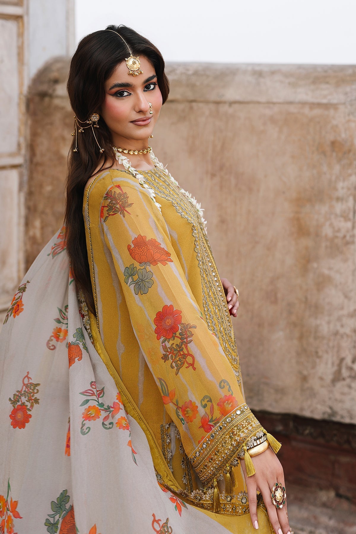 3-Pc Stitched Embroidered Printed Chiffon Collection VSL6-10P