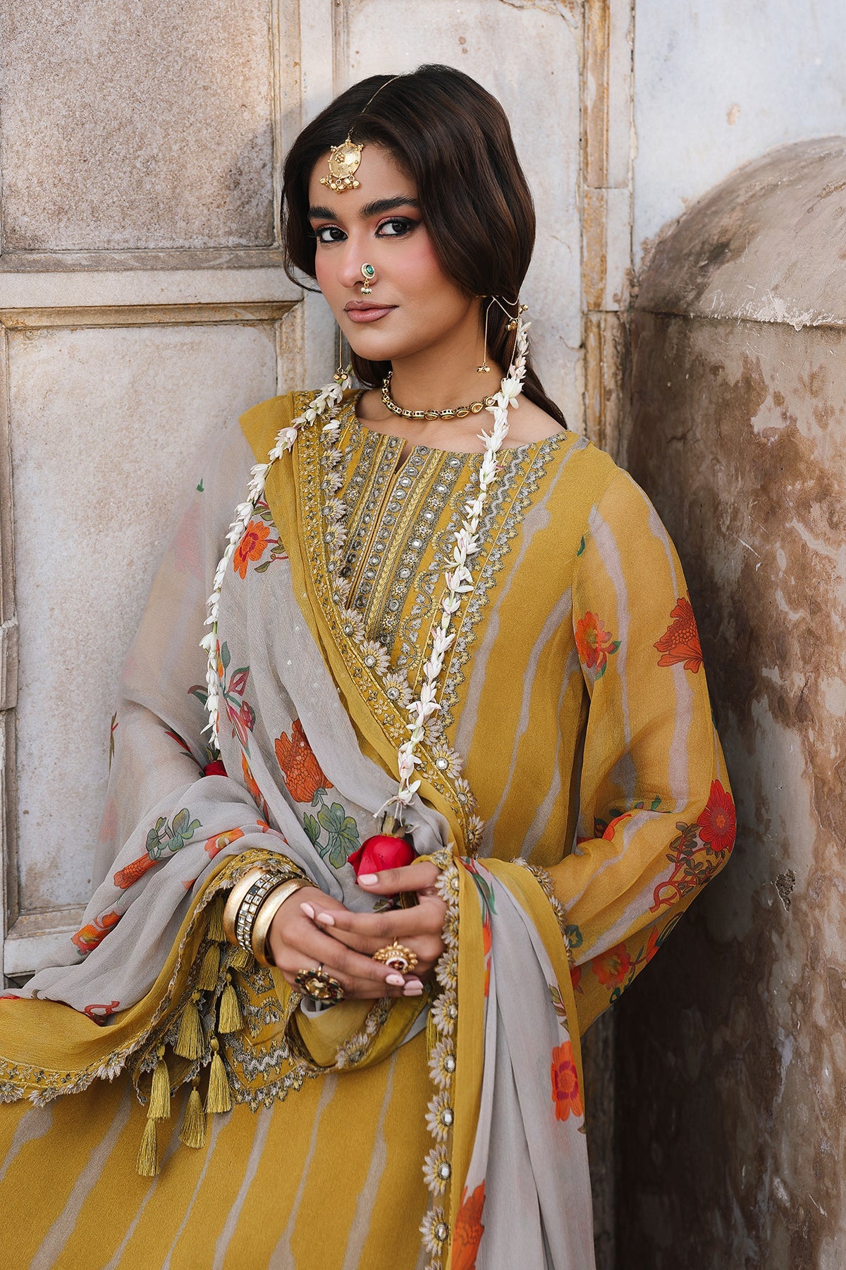 3-Pc Stitched Embroidered Printed Chiffon Collection VSL6-10P