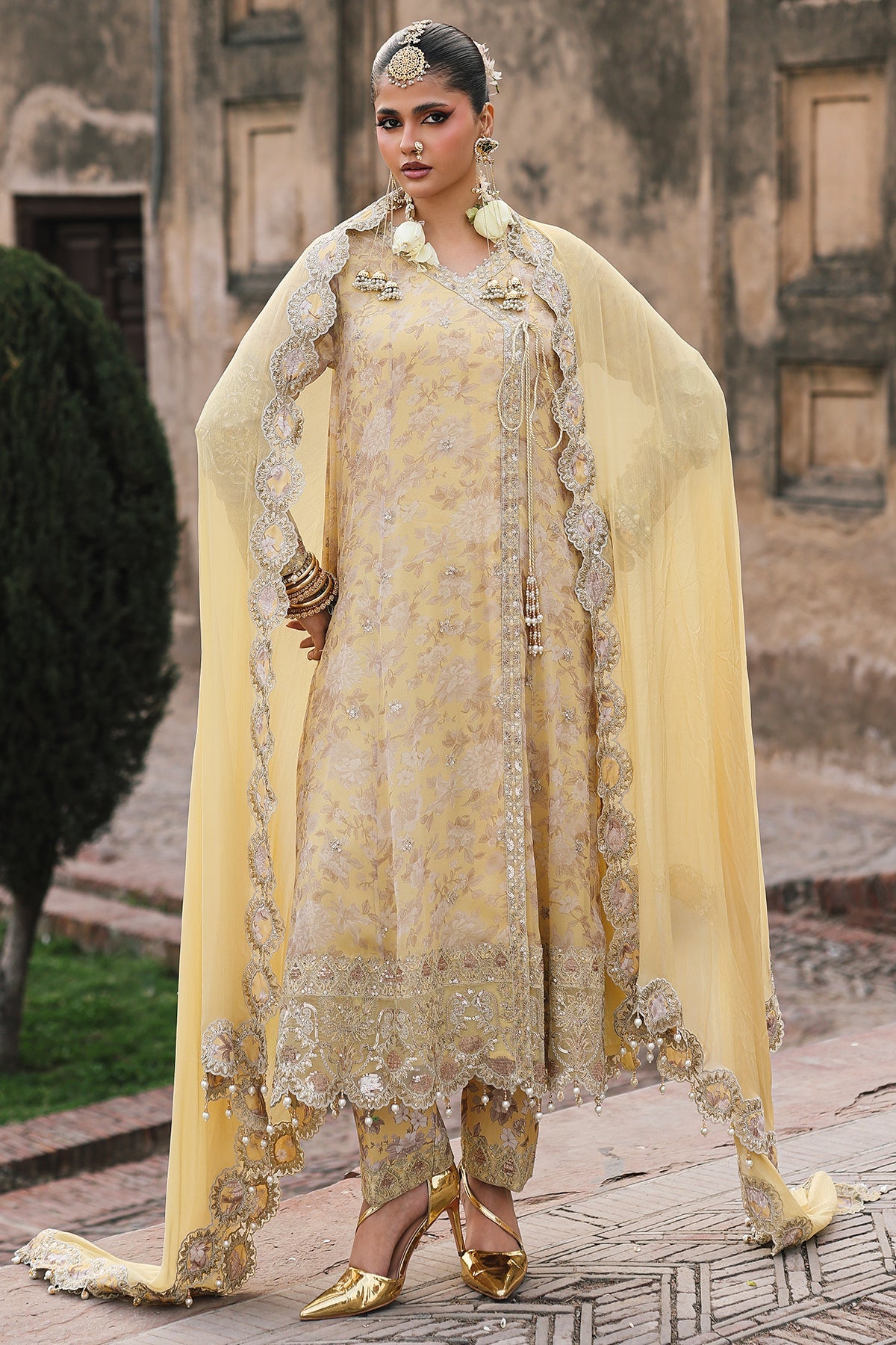 3-Pc Stitched Embroidered Printed Chiffon Collection VSL6-13P