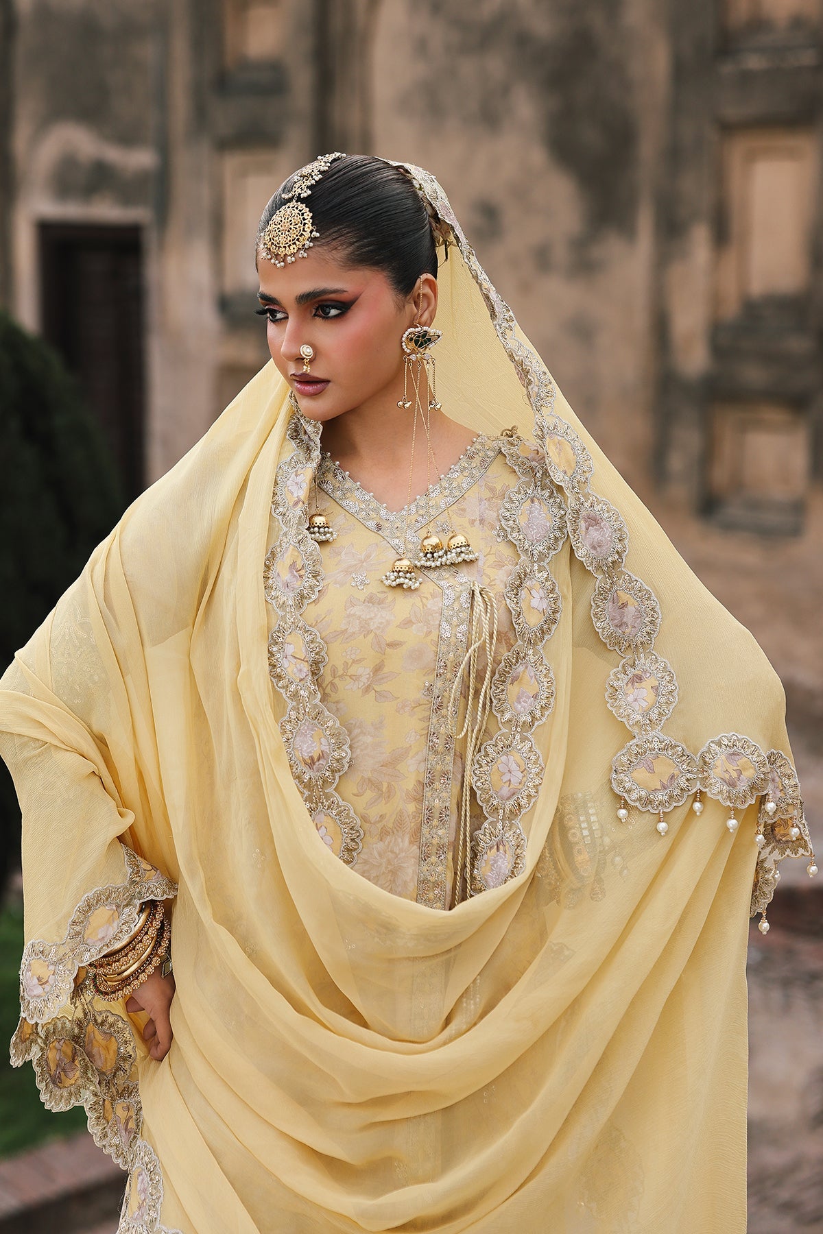 3-Pc Stitched Embroidered Printed Chiffon Collection VSL6-13P