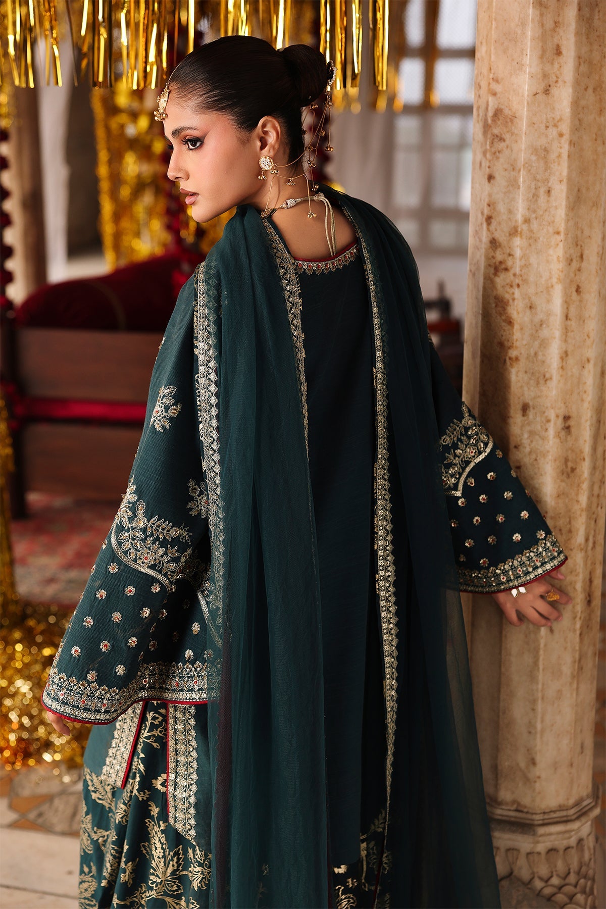 3-PC Embroidered Raw-Silk Suit CMA-6-207
