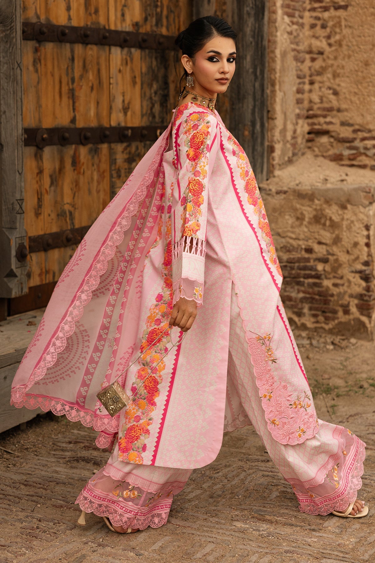 3-PC Stitched Embroidered Lawn  CC6-26P