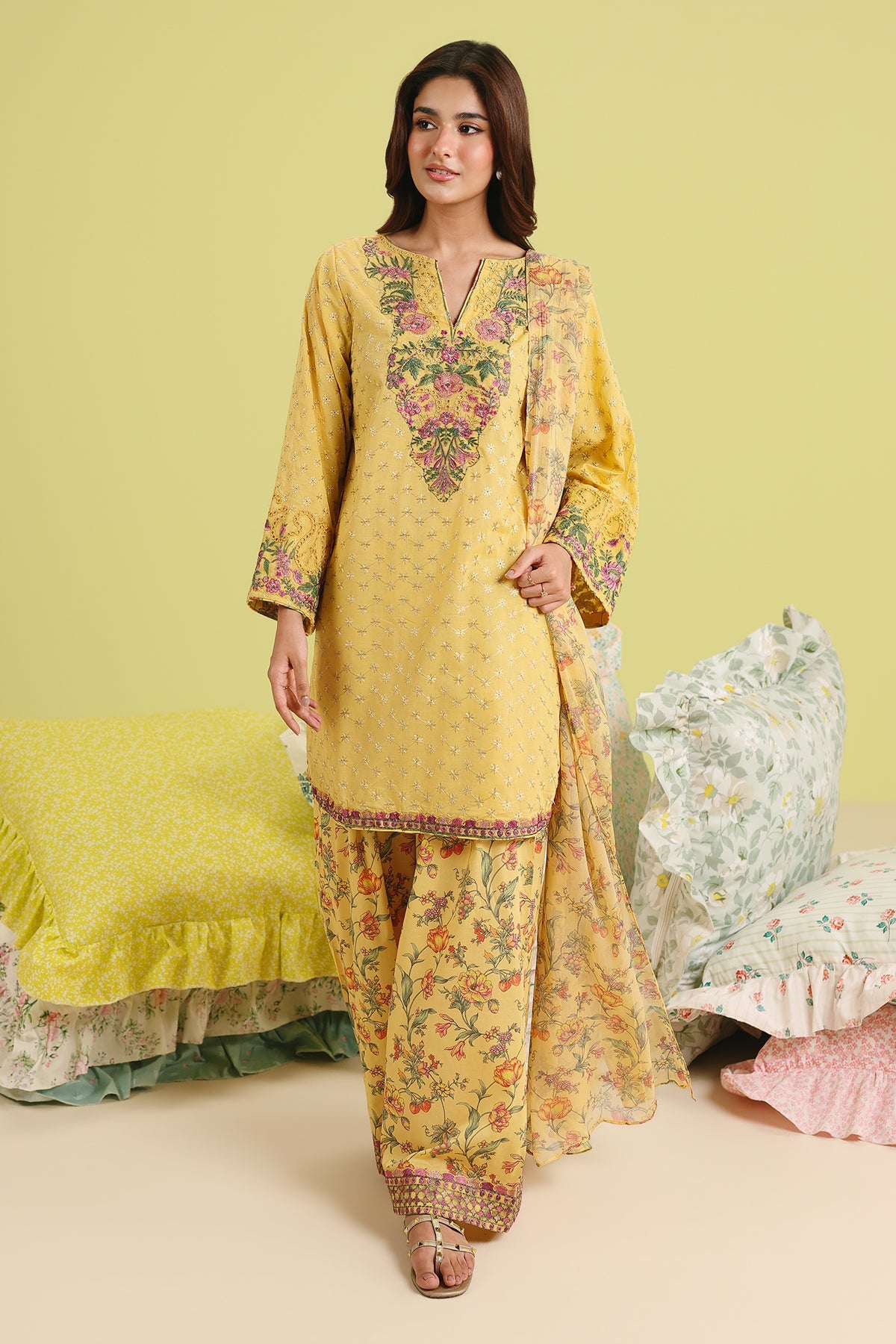 3-PC Chikankari Embroidered LawnCNP-6-268