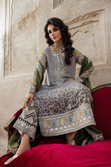 3-Pc Stitched Embroidered Printed Chiffon Collection VSL6-12P
