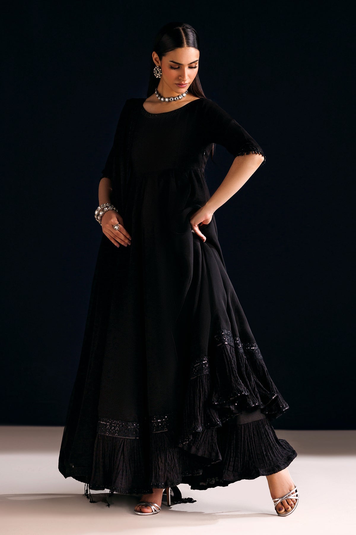 EMBROIDERED CHIFFON PR-1317