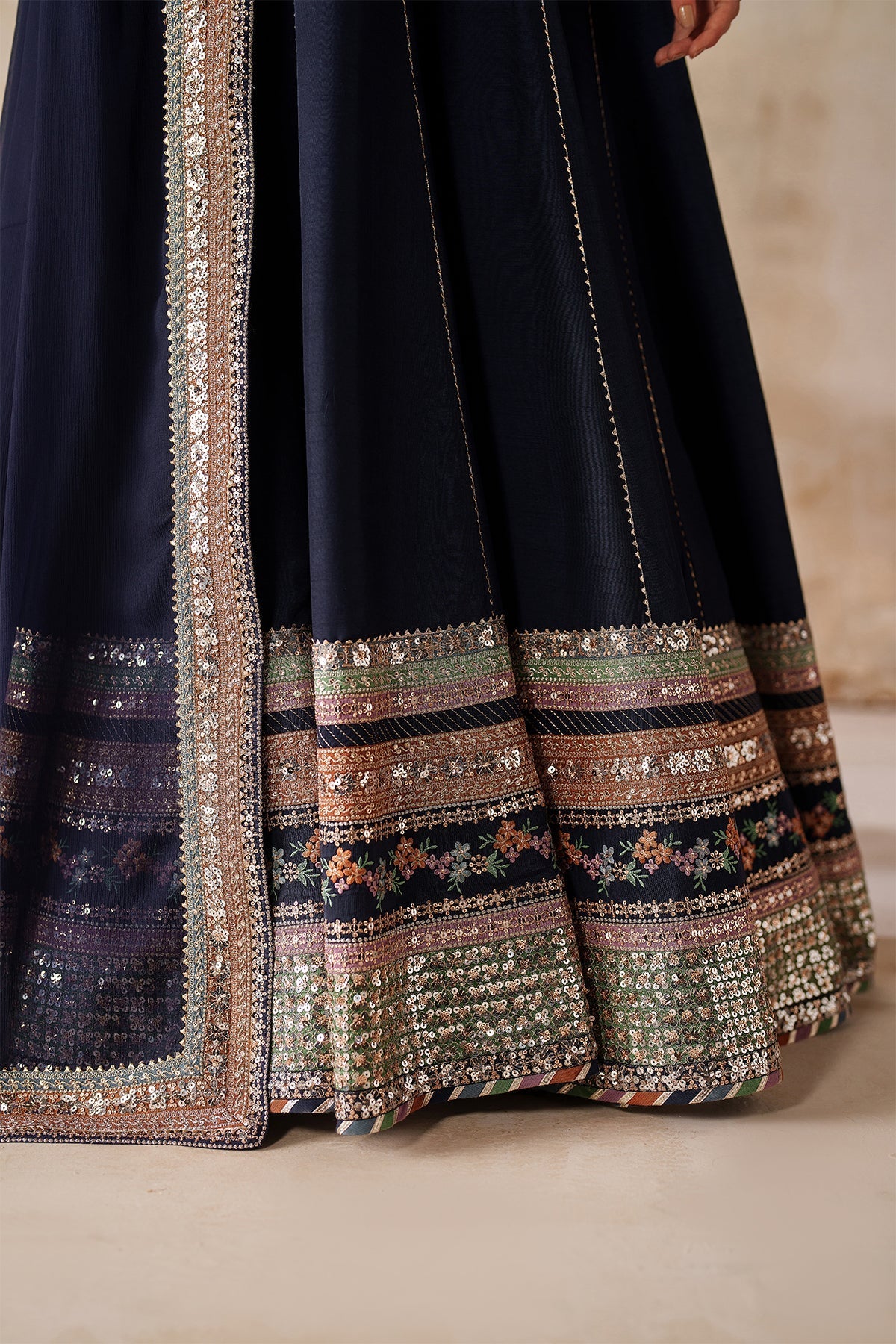 EMBROIDERED RAW SILK PR-1209
