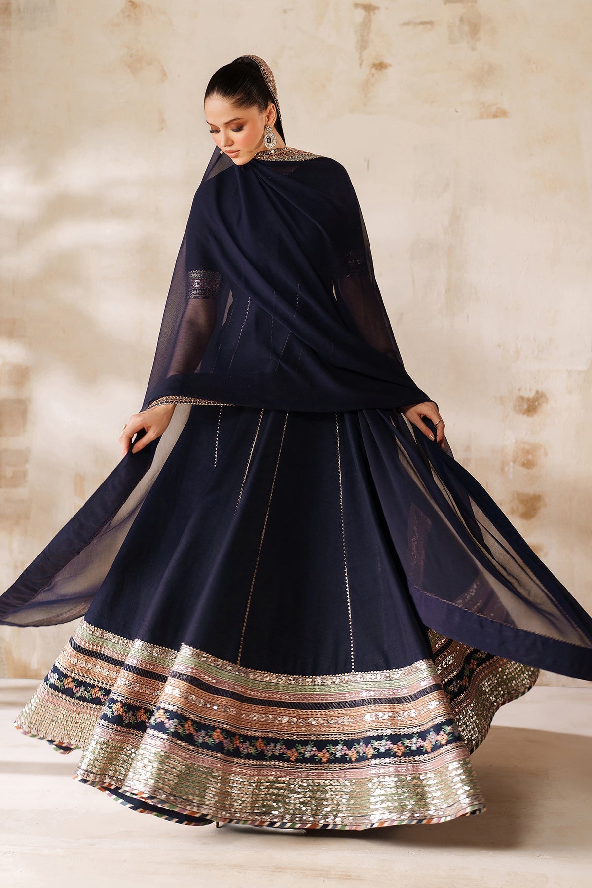 EMBROIDERED RAW SILK PR-1209