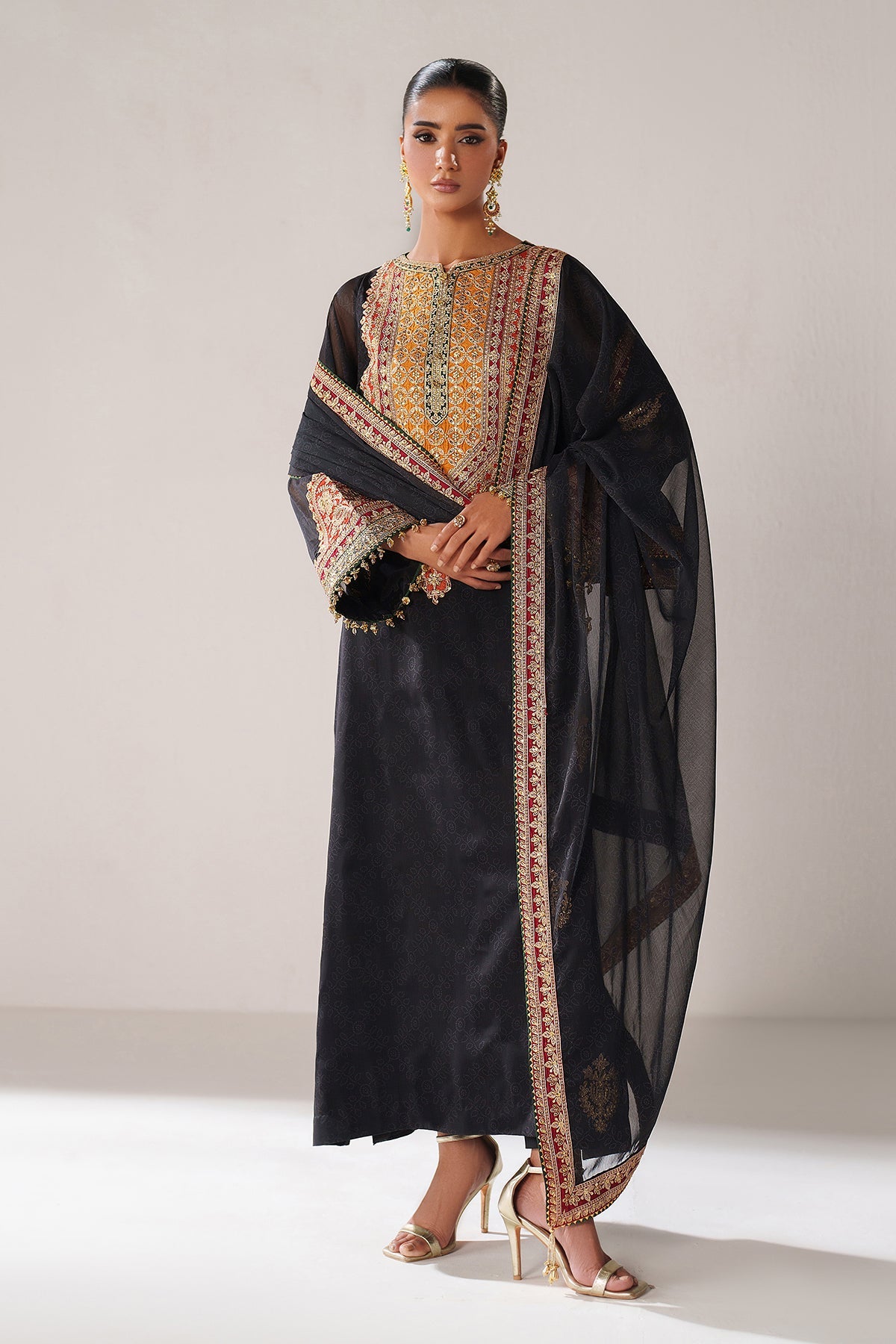 EMBROIDERED CHIFFON PR-1246
