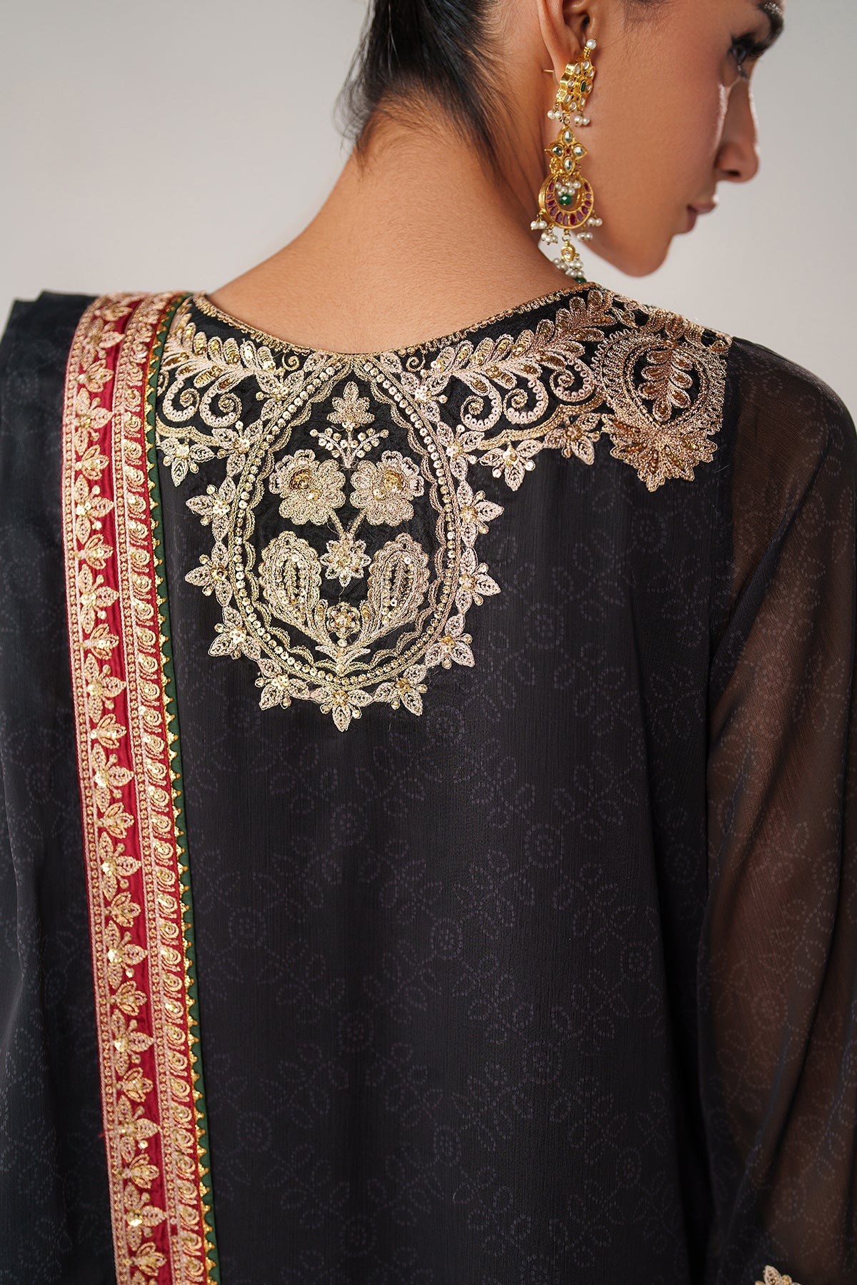 EMBROIDERED CHIFFON PR-1246