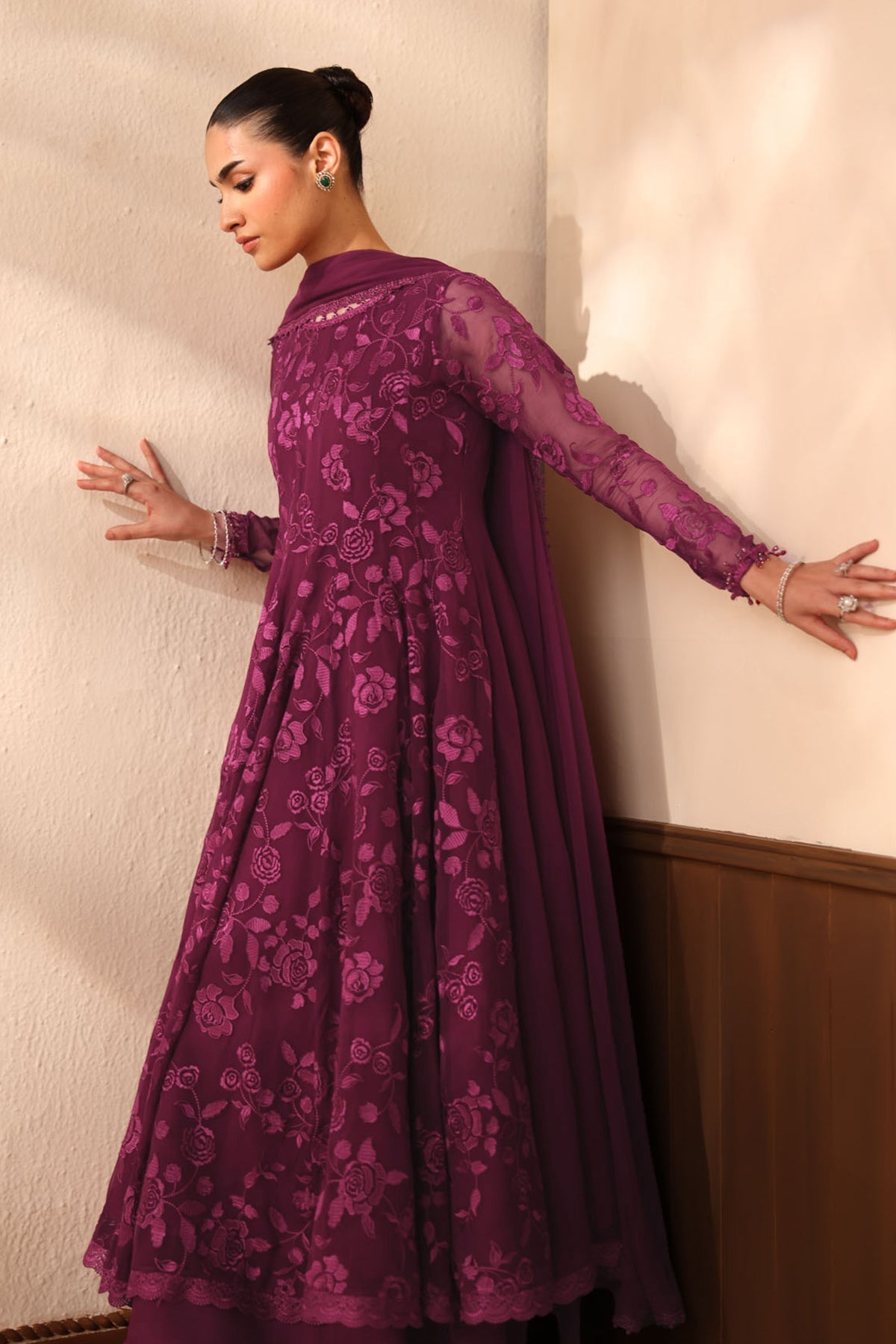 EMBROIDERED CHIFFON PR-1364