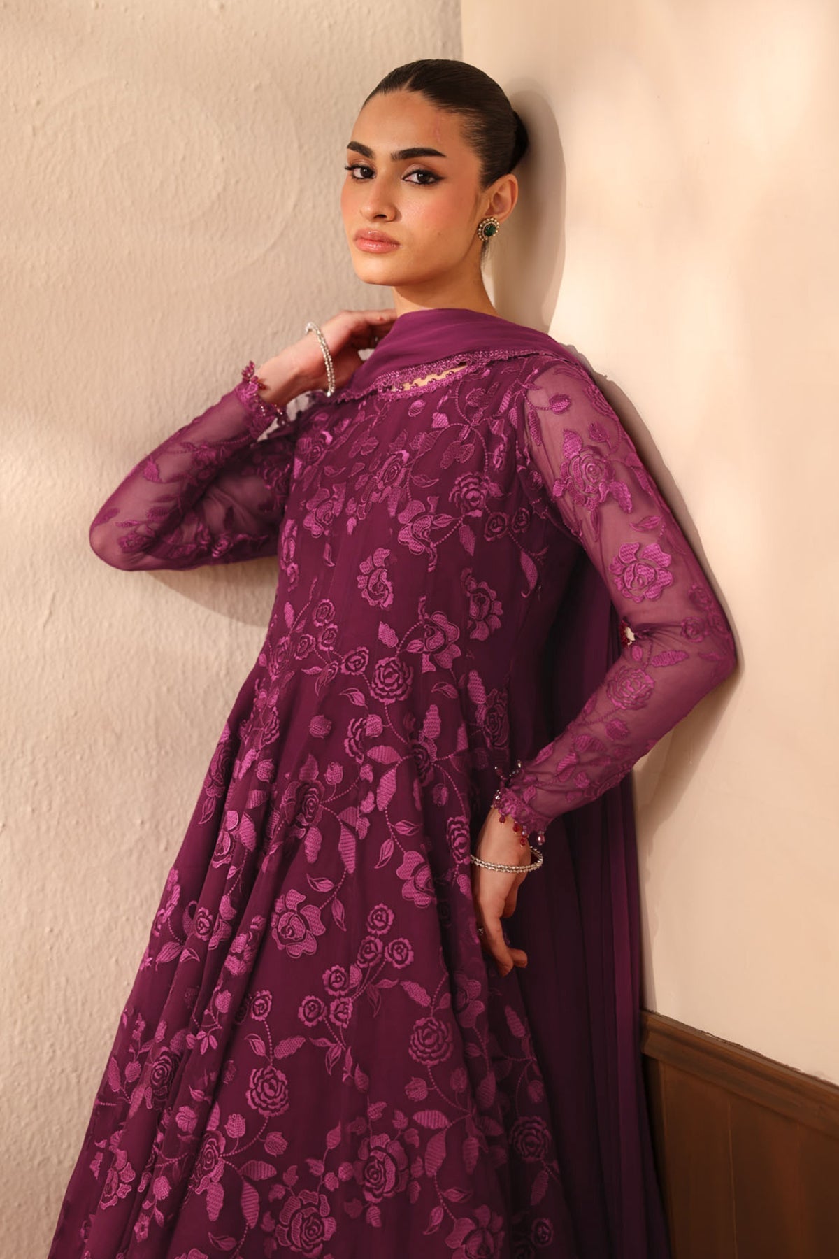 EMBROIDERED CHIFFON PR-1364