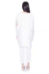 Off White 1 Piece Khadi Net Shirt GLAMOUR-17-14