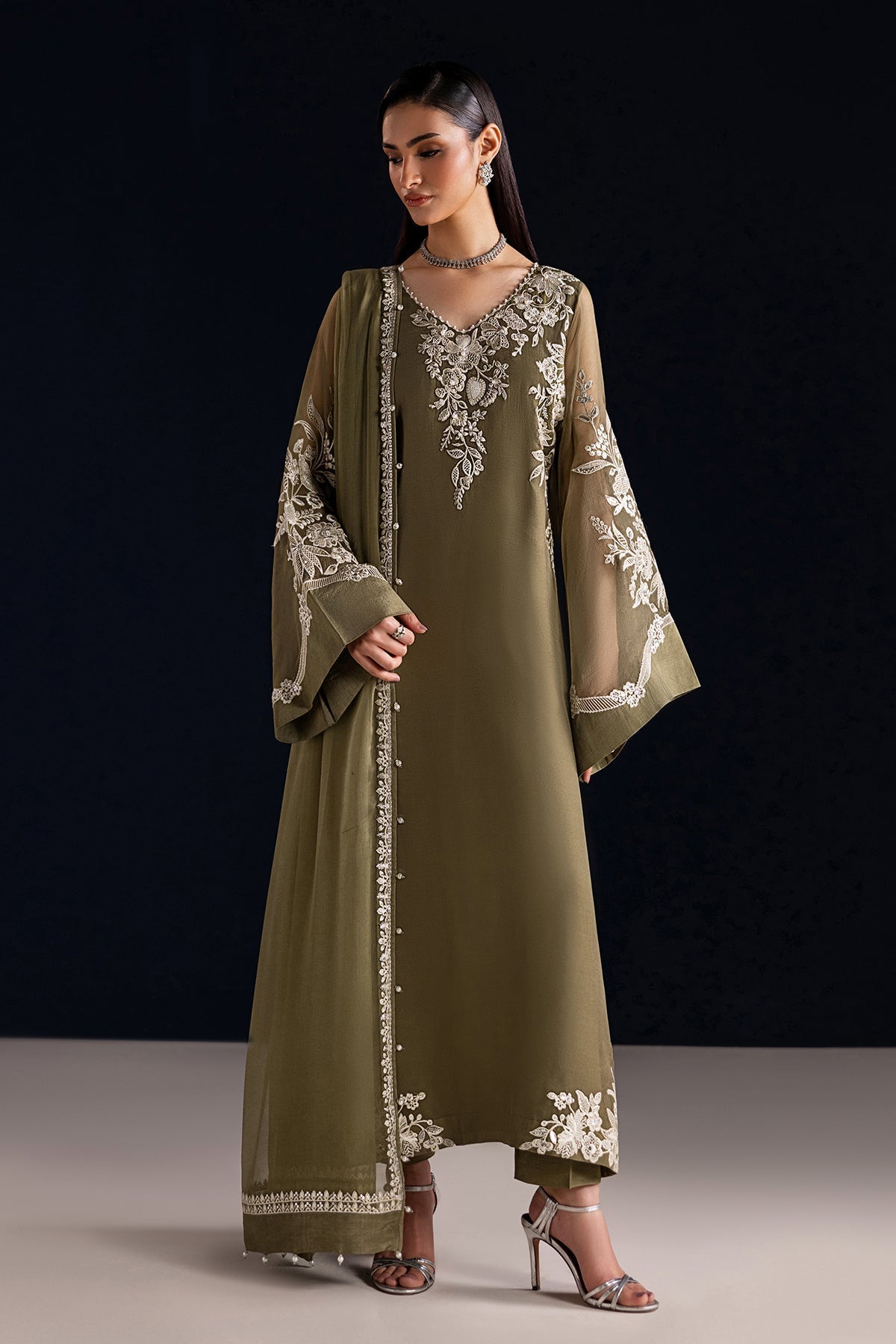 EMBROIDERED CHIFFON PR-1323
