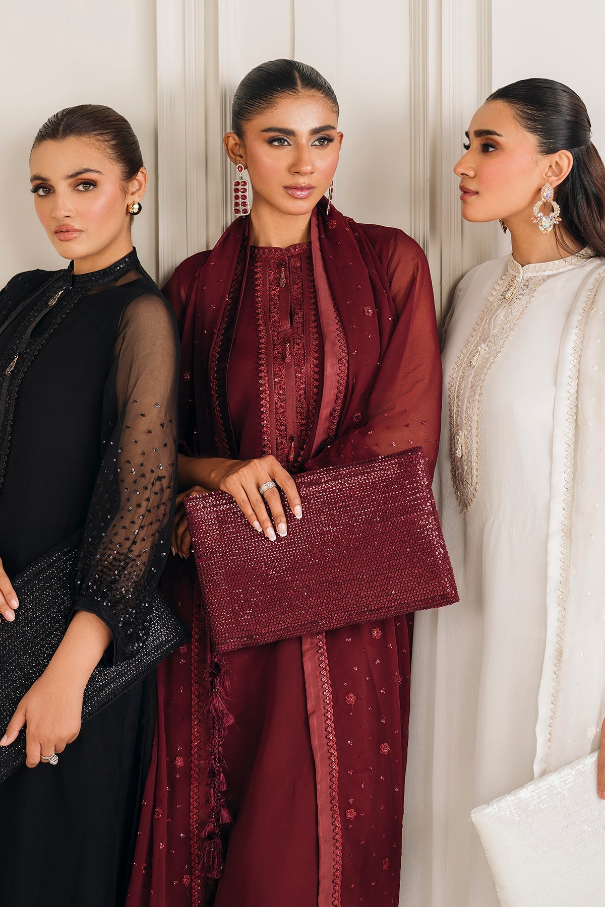EMBROIDERED CHIFFON PR-1135
