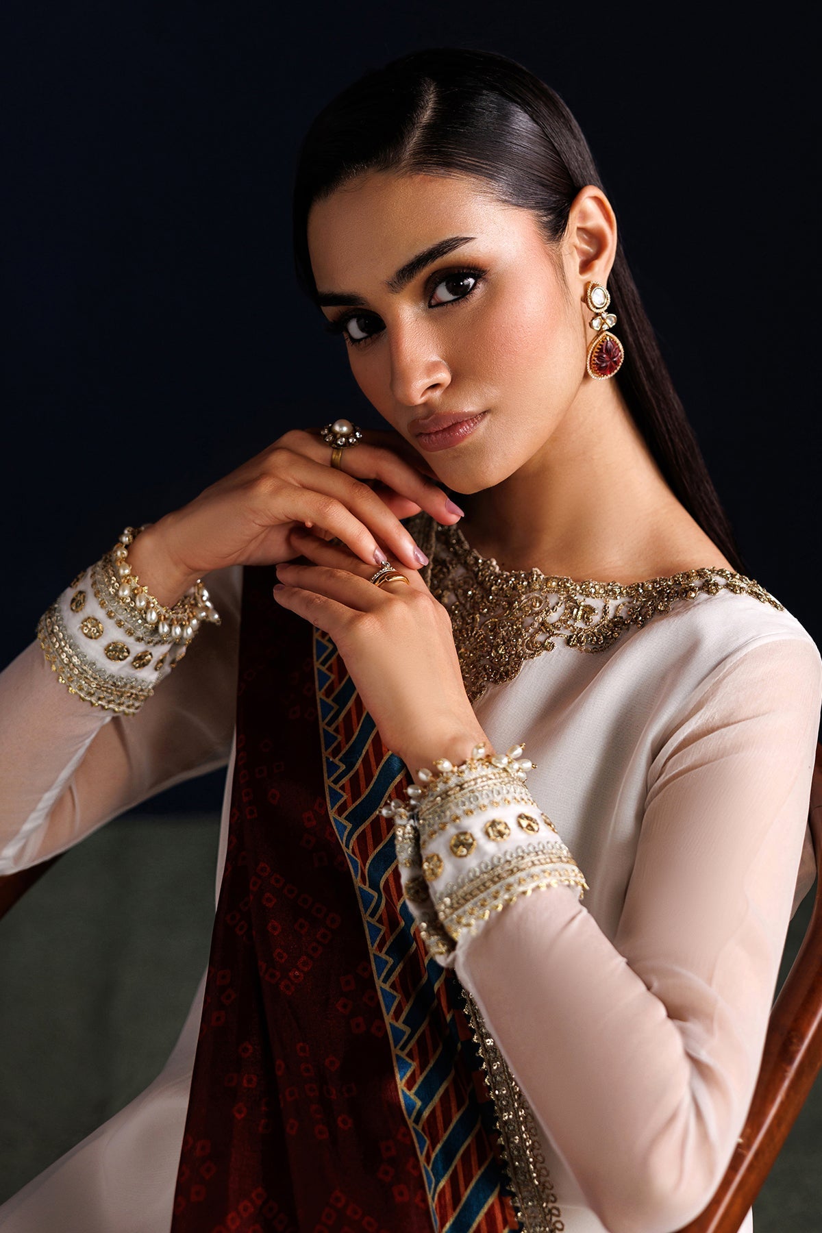 EMBROIDERED CHIFFON PR-1314
