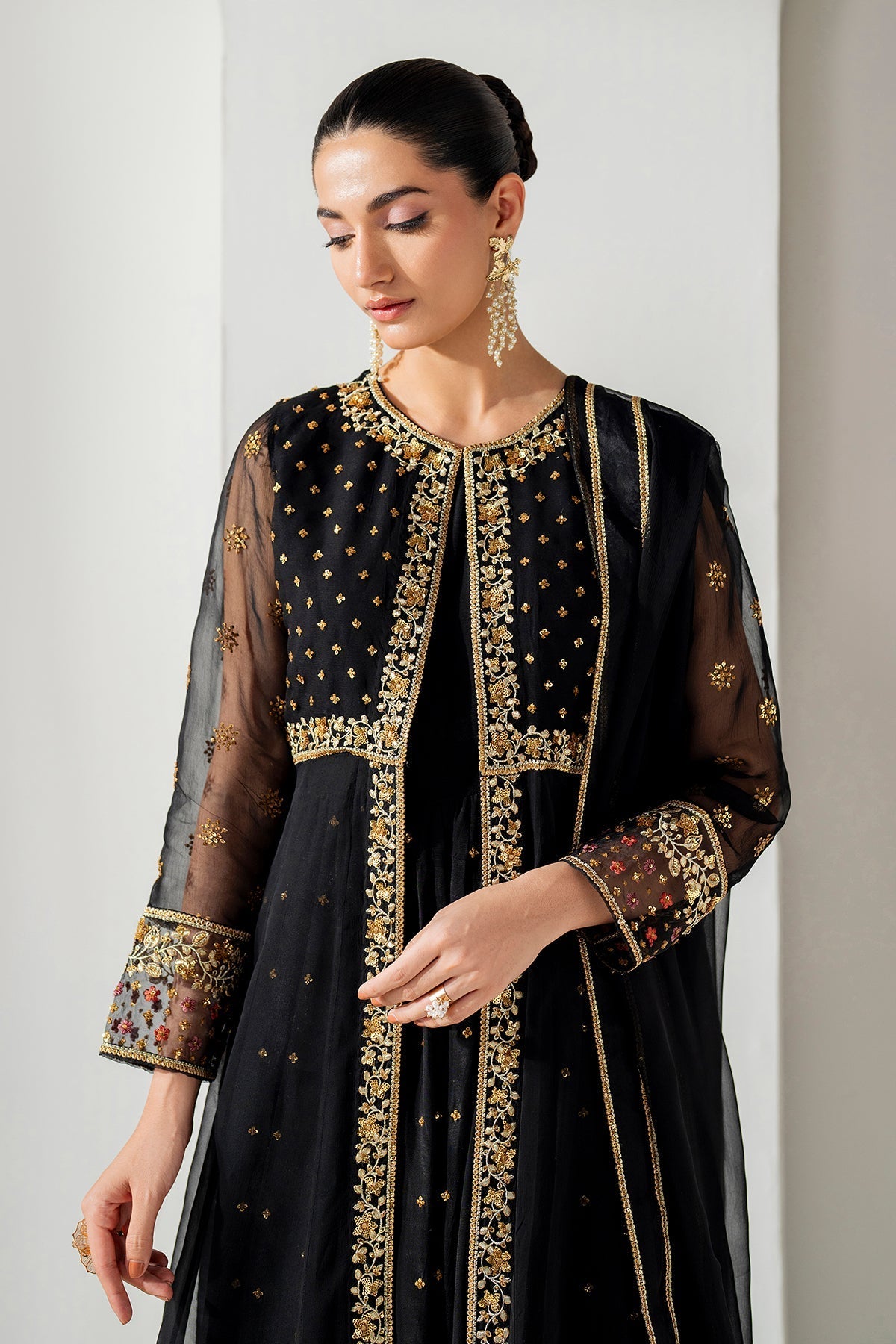 EMBROIDERED CHIFFON PR-1164
