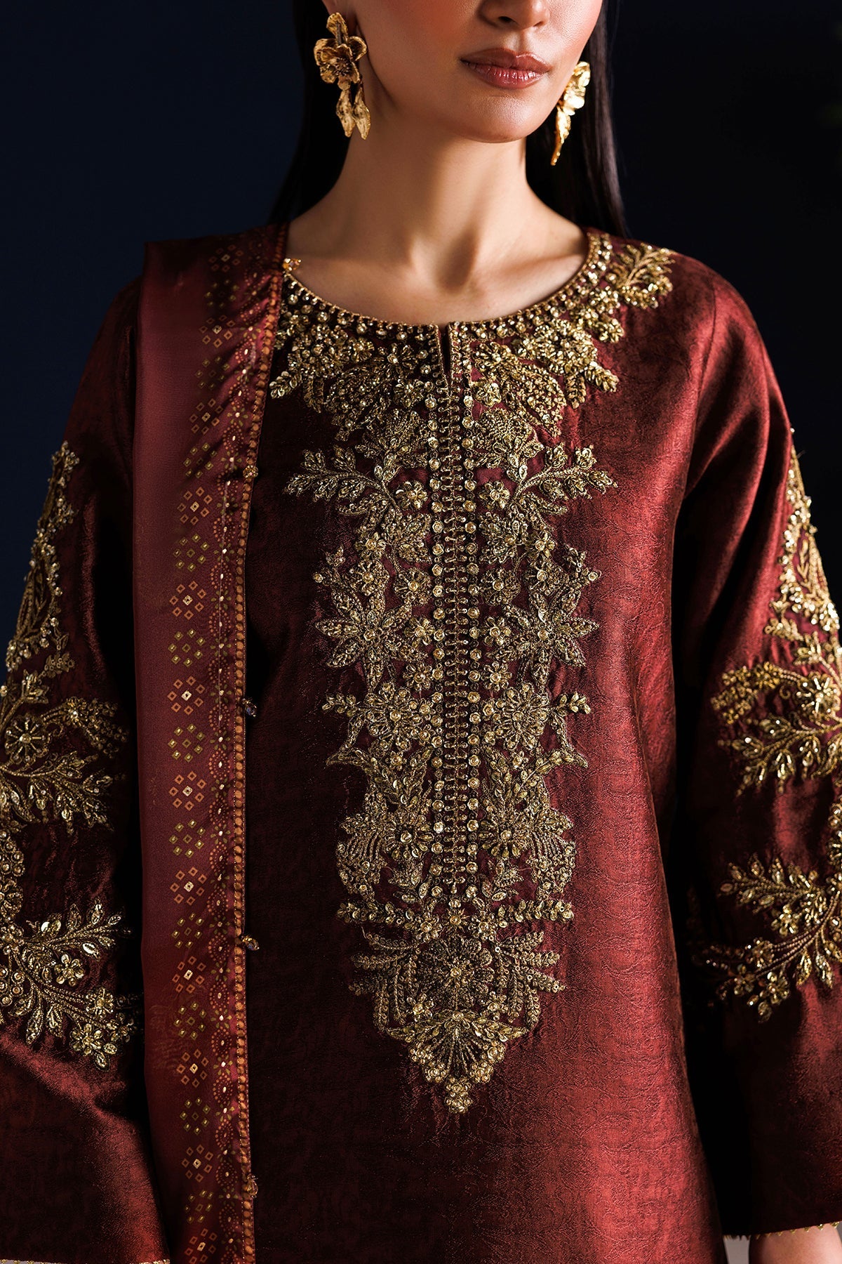 EMBROIDERED SHEESHA SILK PR-1313
