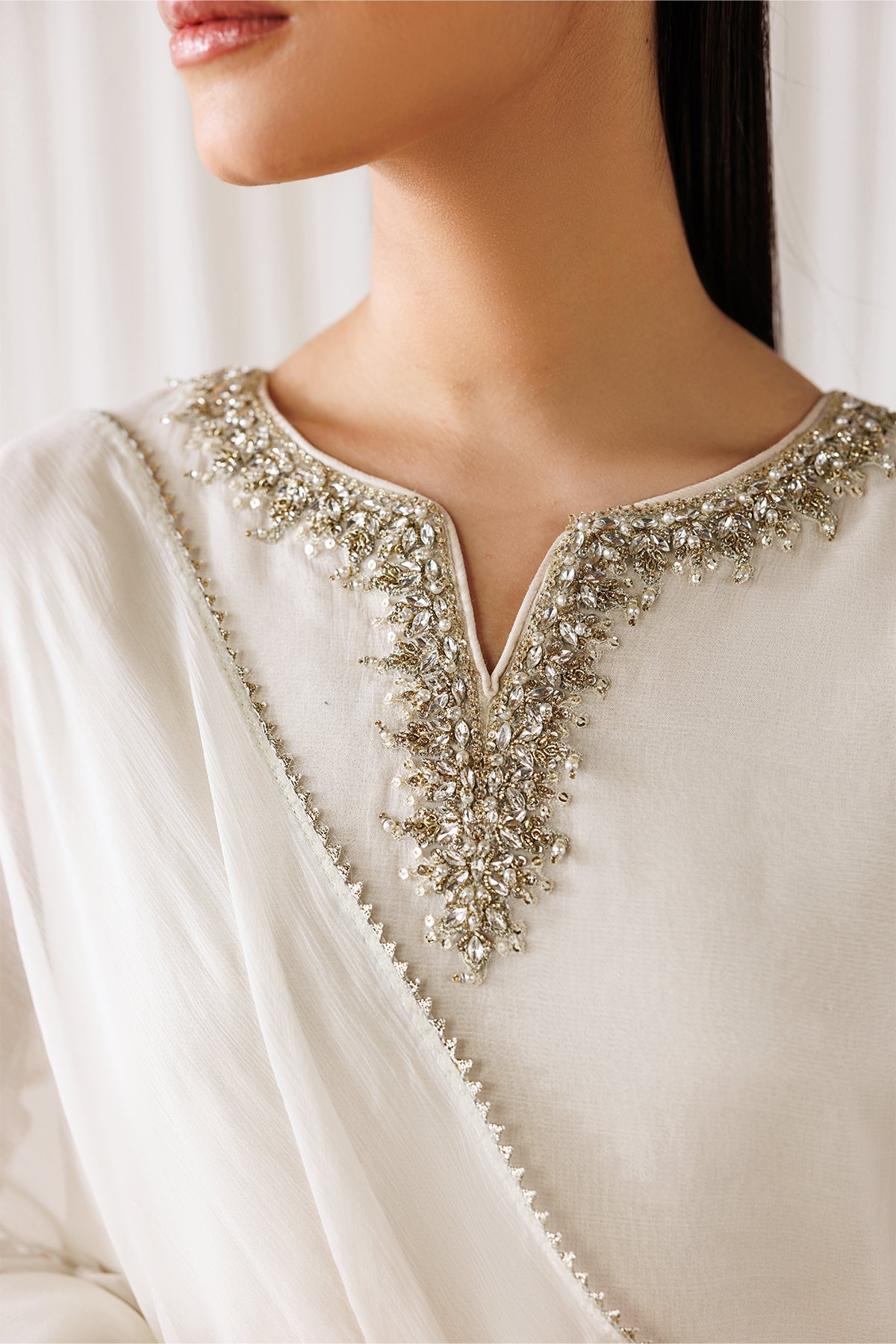 EMBROIDERED CHIFFON EN-1293