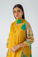 2-Pc Printed Lawn Shirt with Straight Trouser SCPM3-021