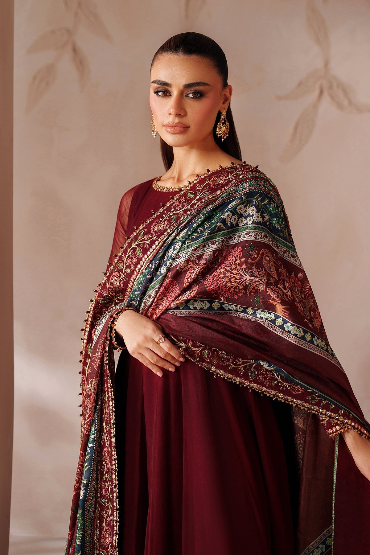 EMBROIDERED CHIFFON PR-1204