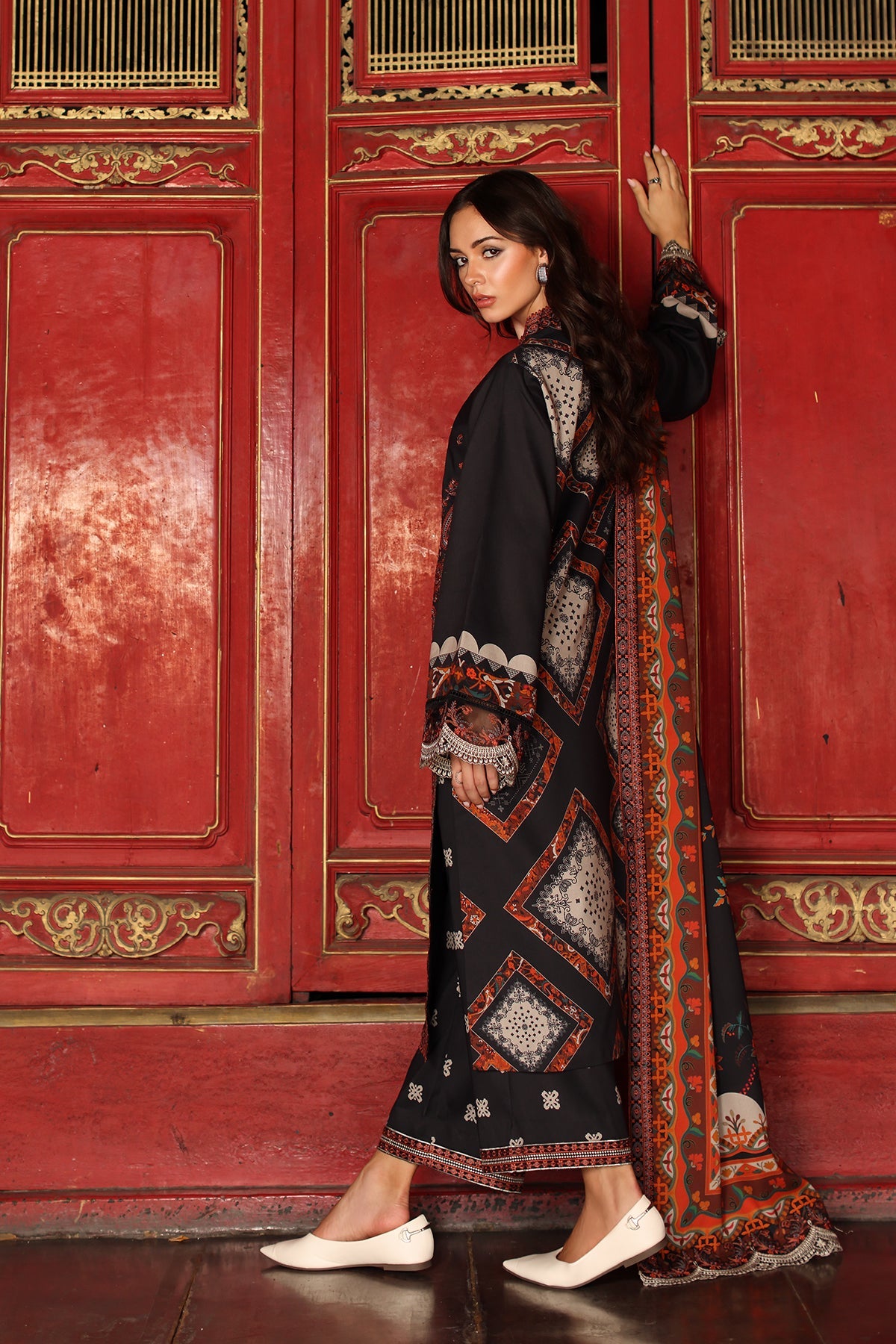 3-PC Stitched Embroidered Linen Collection  ANW7-02P