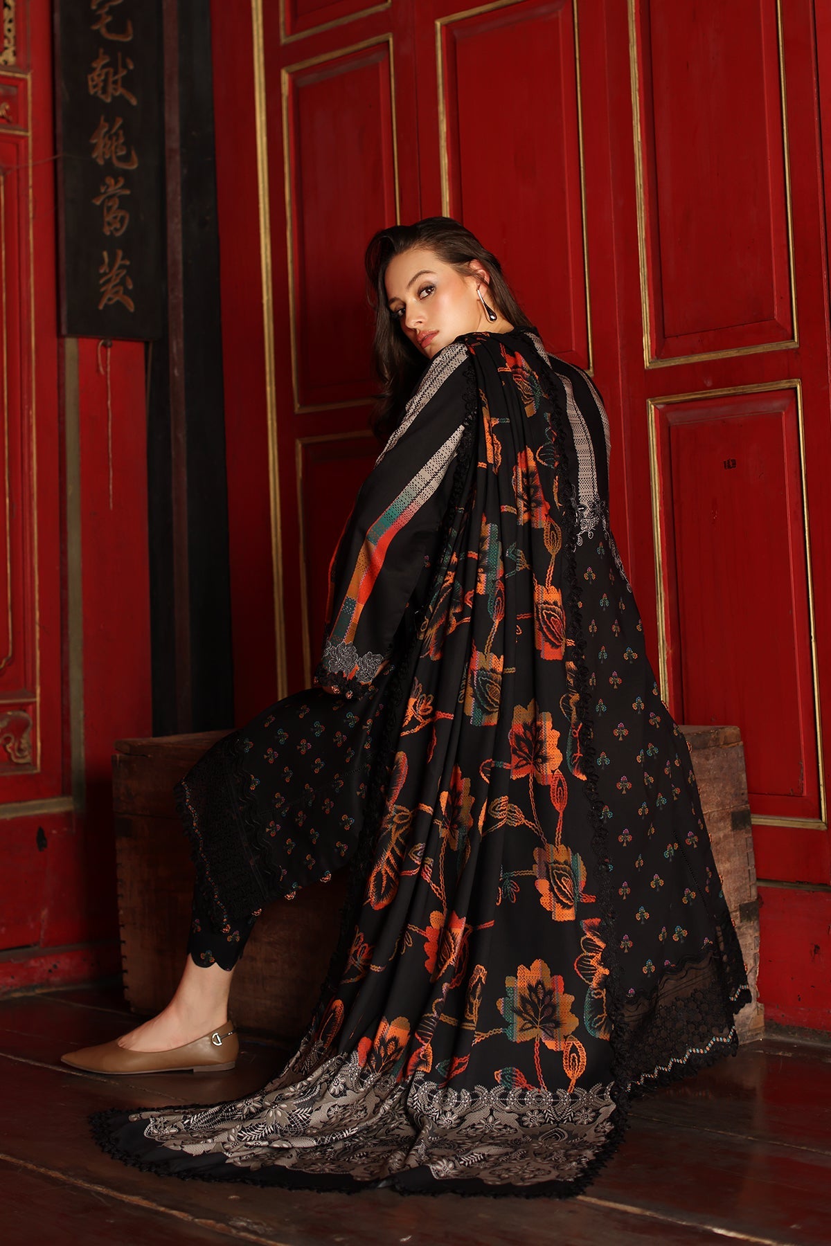 3-PC Stitched Embroidered Linen Collection  ANW7-10P