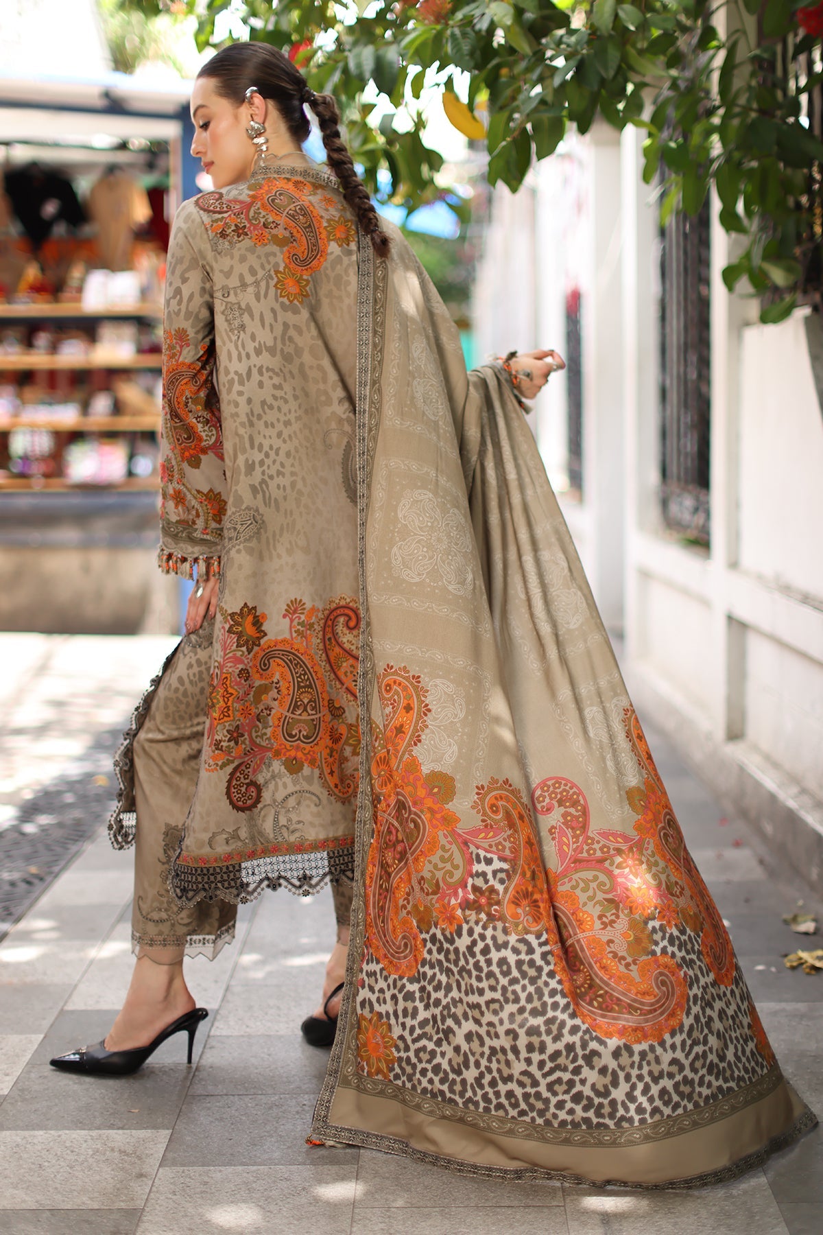 3-PC Stitched Embroidered Linen Collection  ANW7-04P
