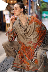 3-PC Stitched Embroidered Linen Collection  ANW7-04P