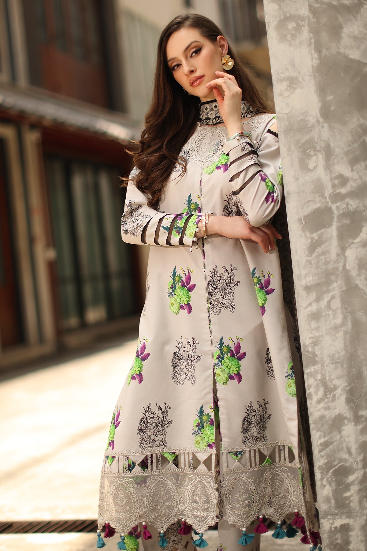 3-PC Stitched Embroidered Lawn  CC6-23P