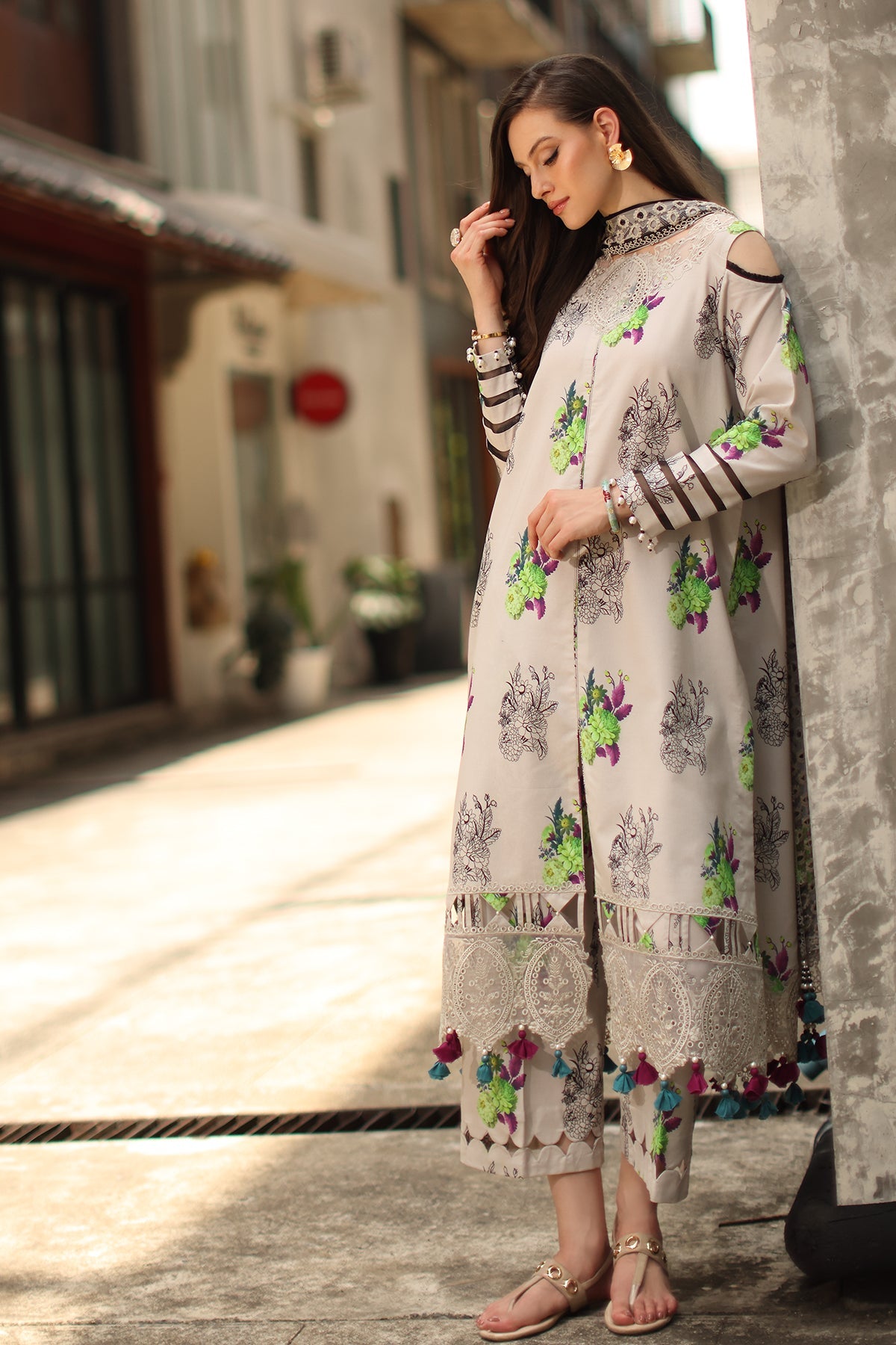 3-PC Stitched Embroidered Lawn  CC6-23P