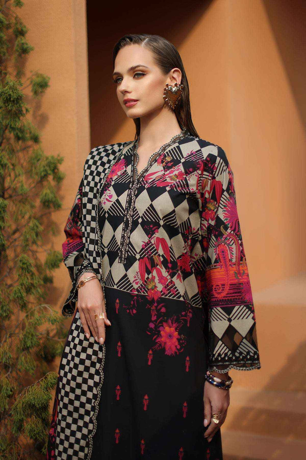 3-PC Stitched Embroidered   Lawn  SLC27-10P