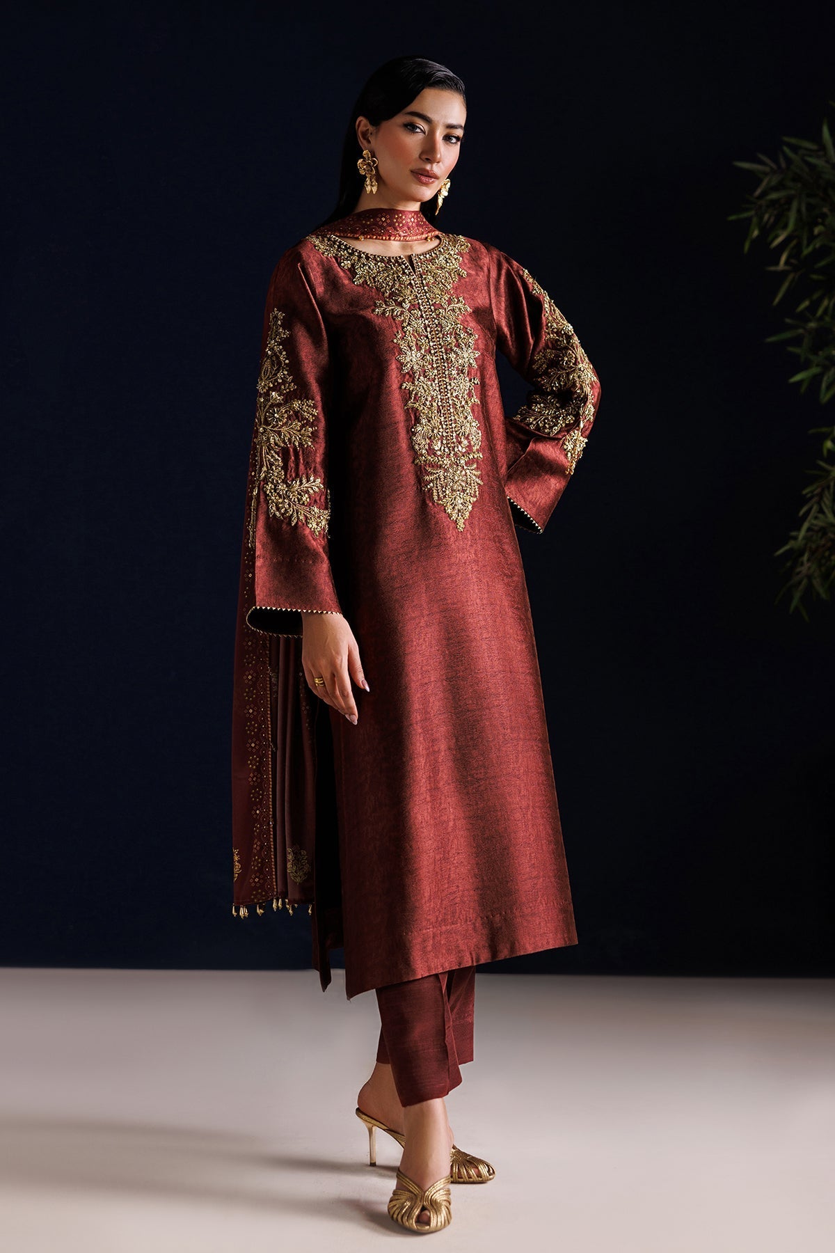 EMBROIDERED SHEESHA SILK PR-1313