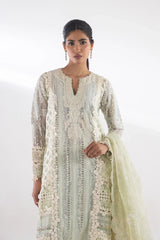 Stitched Embroidered Net Shirt + Bottom