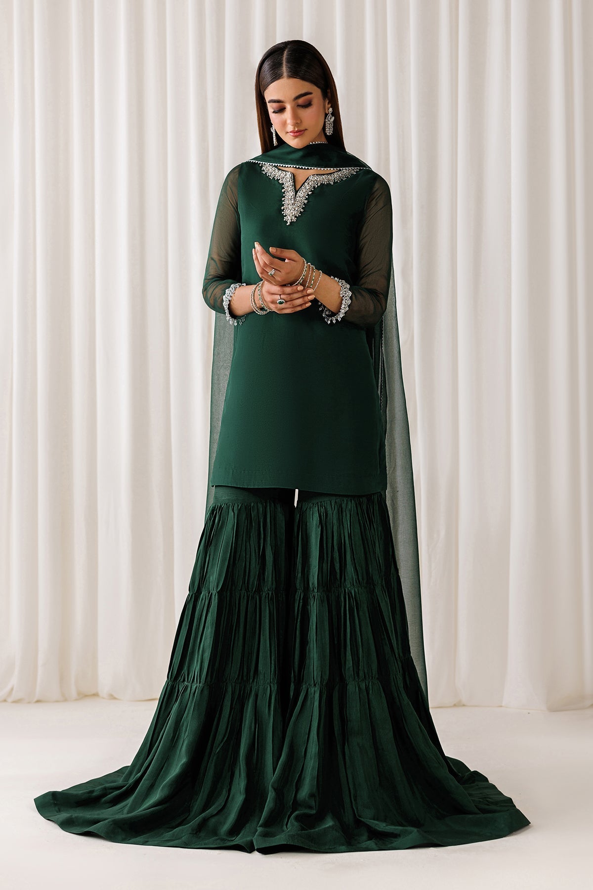 EMBROIDERED CHIFFON EN-1291