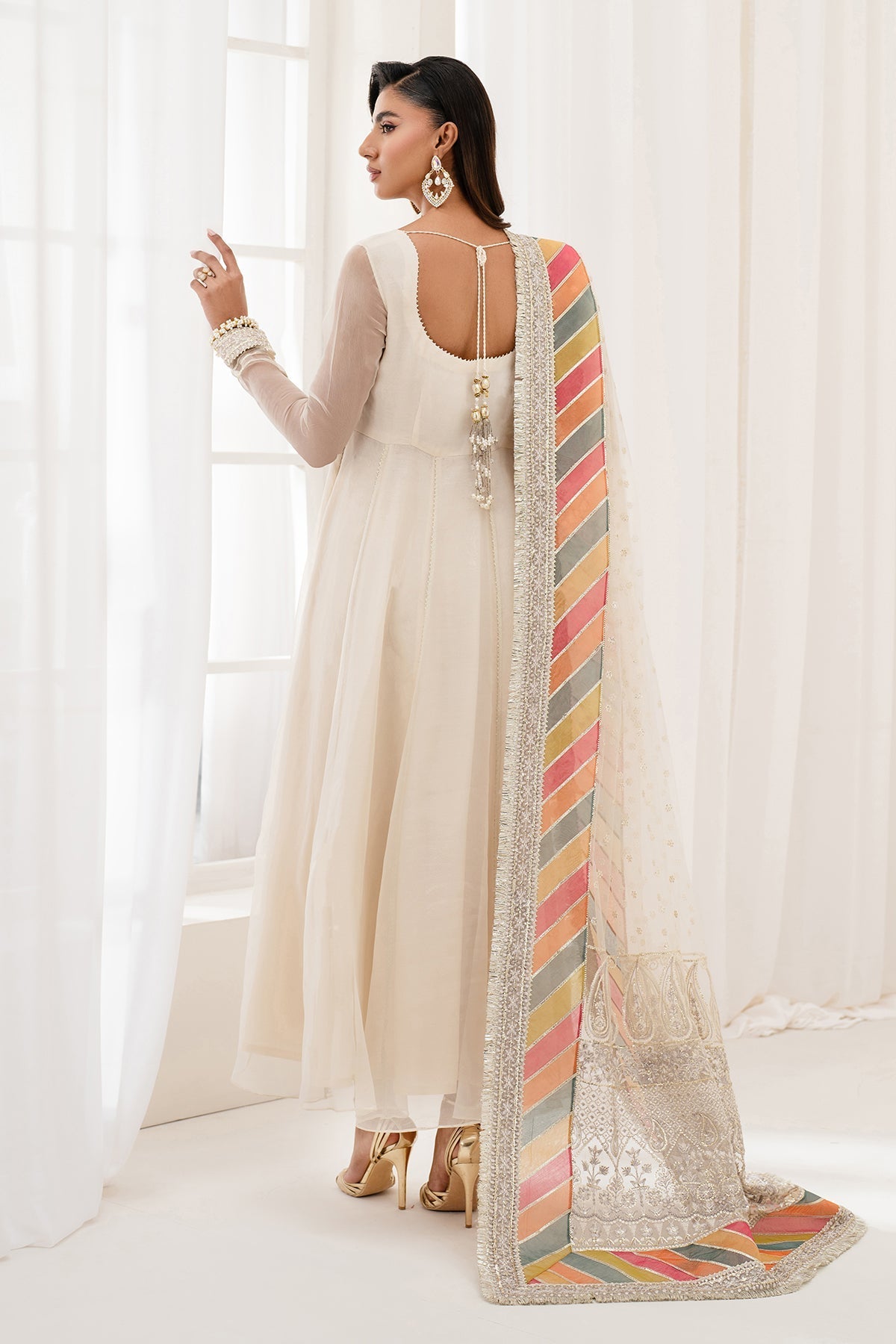 EMBROIDERED CHIFFON PR-1098