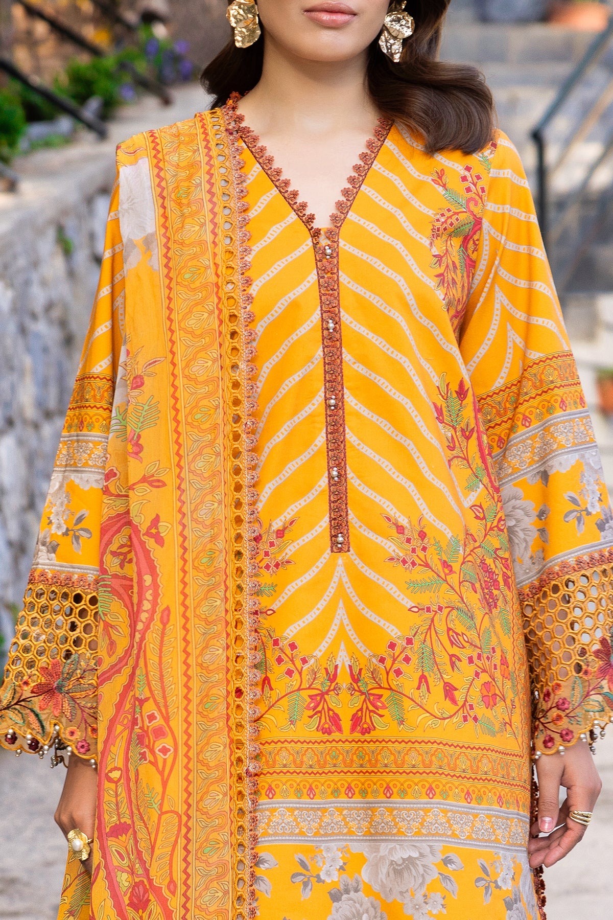 3-PC Stitched Embroidered Lawn Collection CRB6-14P
