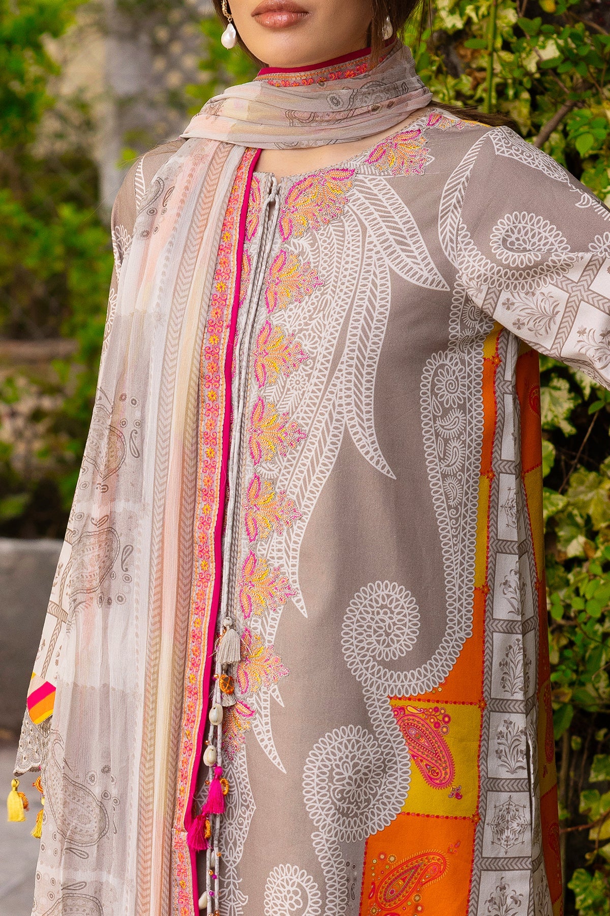 3-PC Stitched Embroidered Lawn Collection CRB6-16P