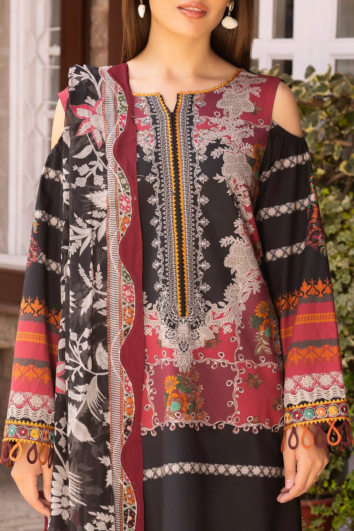 3-PC Stitched Embroidered Lawn Collection CRB6-17P