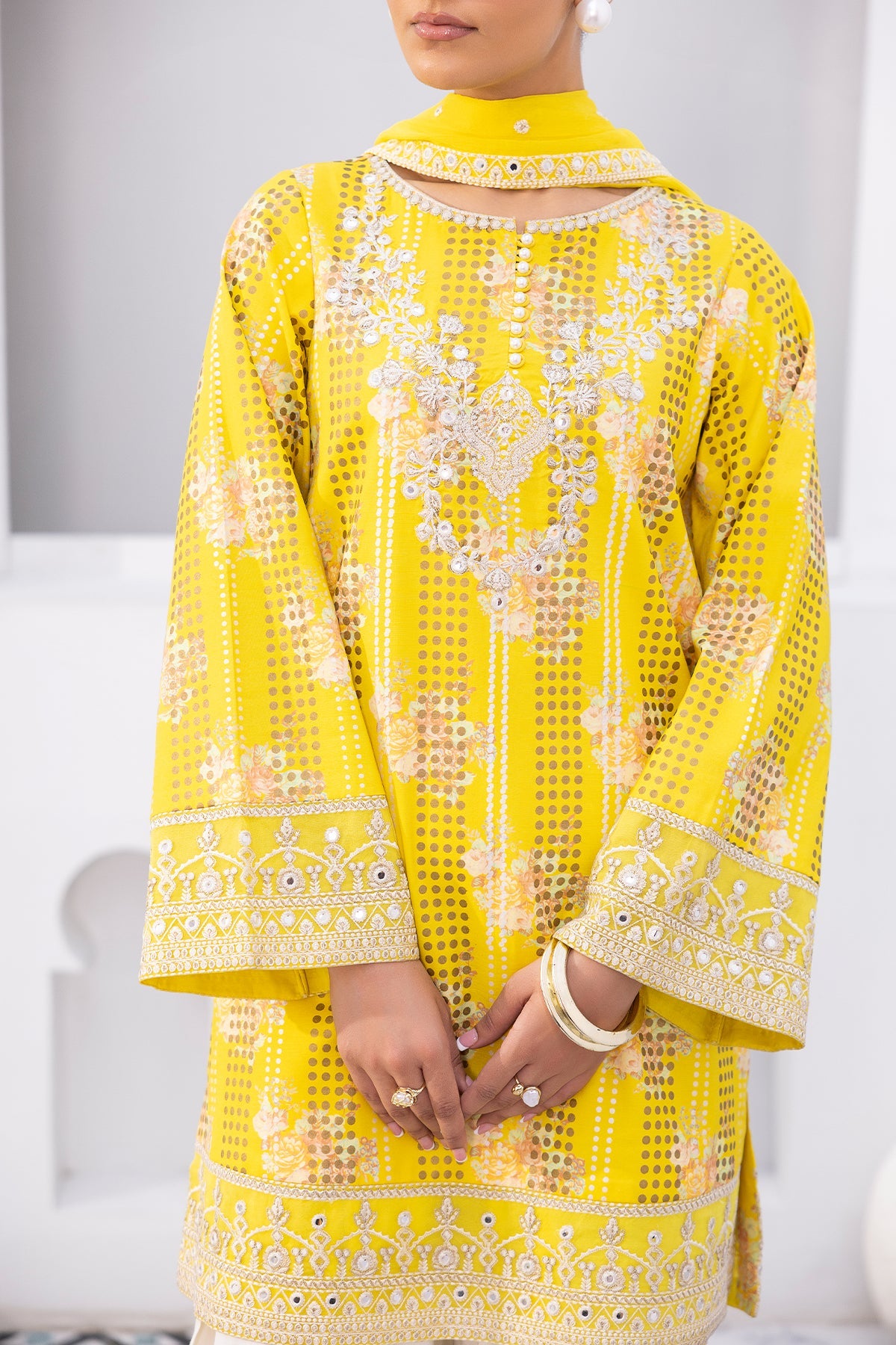 3-PC Embroidered Raw-Silk CMA-6-410