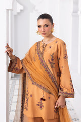 3-PC Embroidered Raw-Silk CMA-6-370