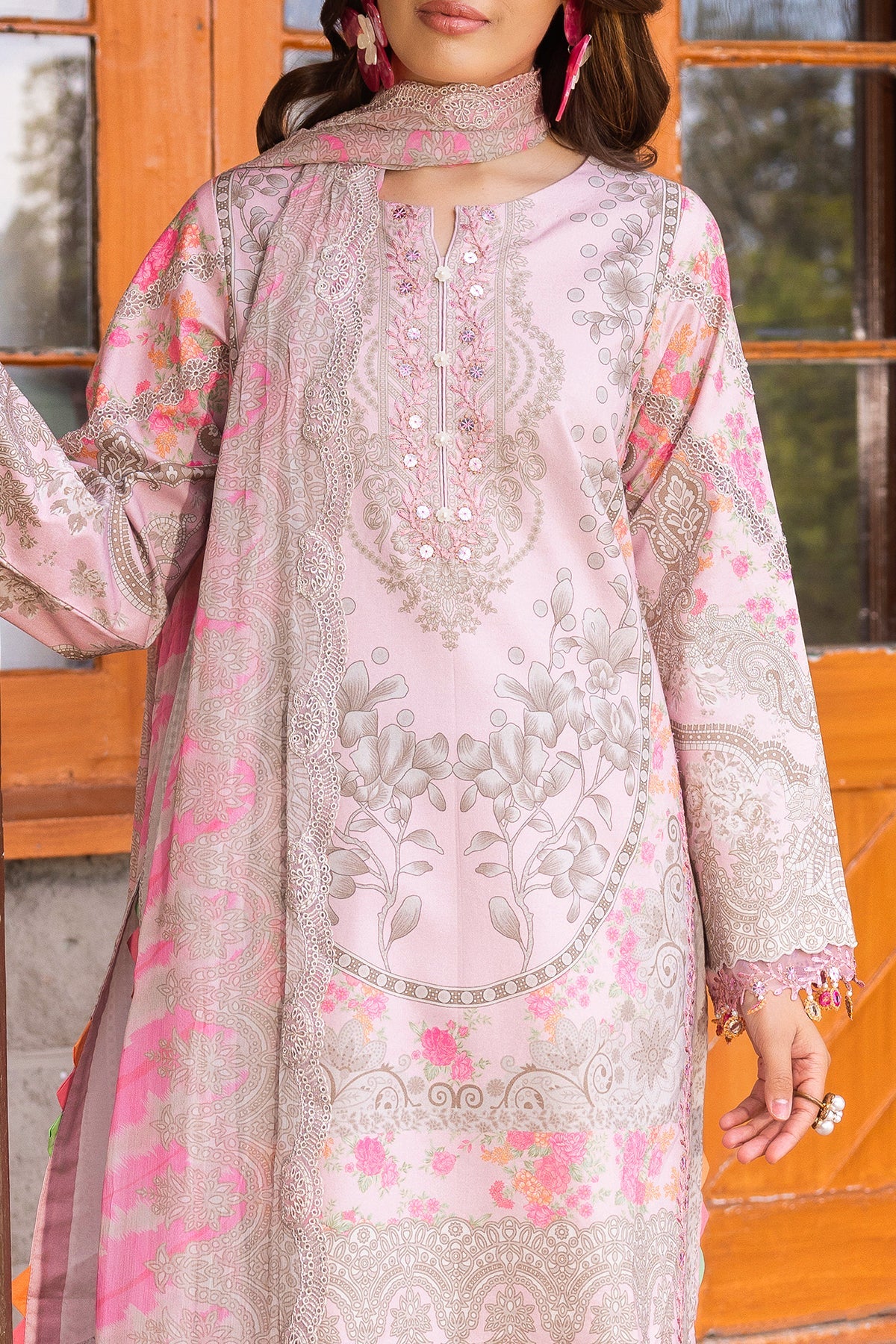 3-PC Stitched Embroidered Lawn Collection CRB6-12P
