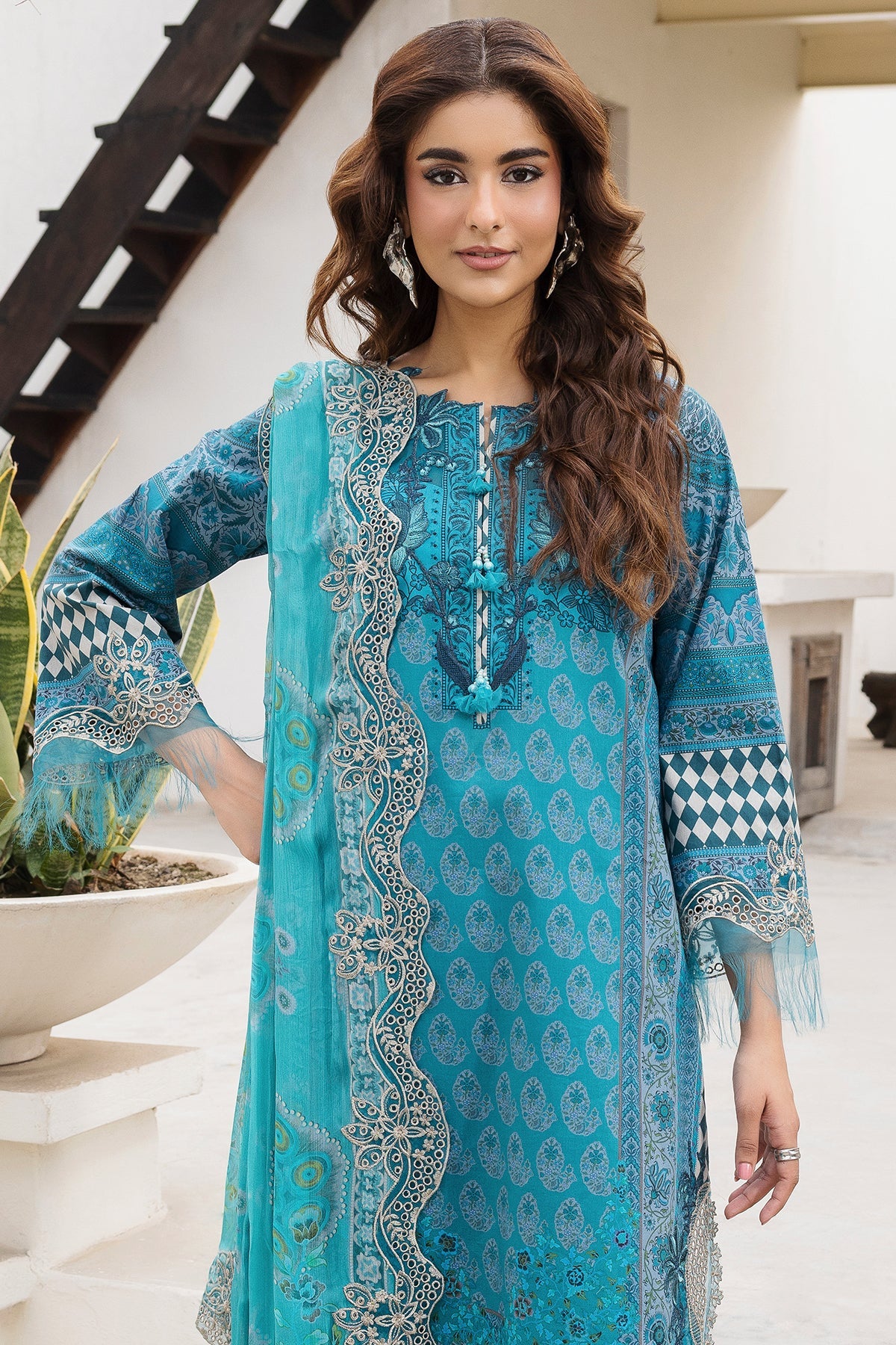 3-PC Stitched Embroidered Lawn  CC6-24P