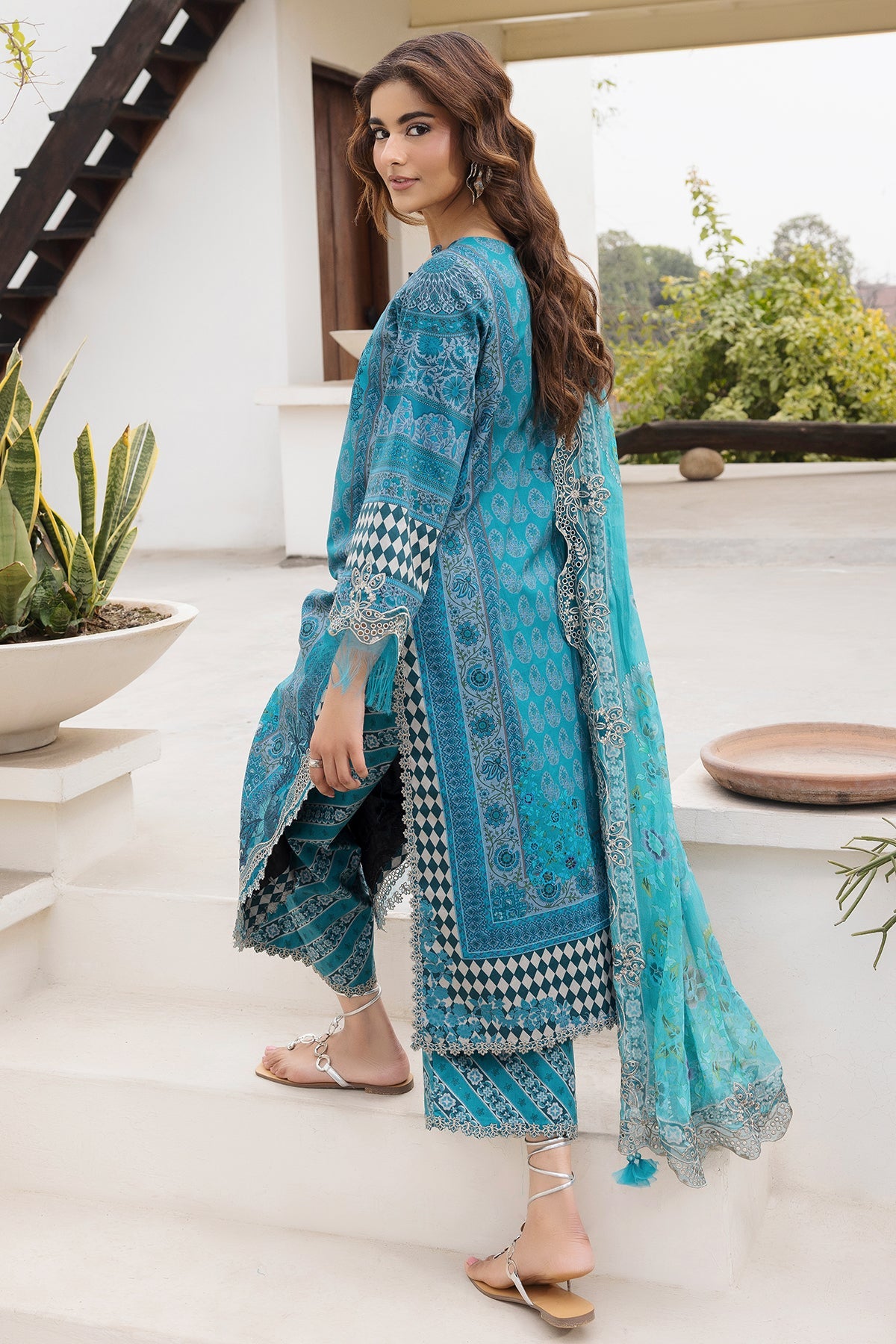 3-PC Stitched Embroidered Lawn  CC6-24P