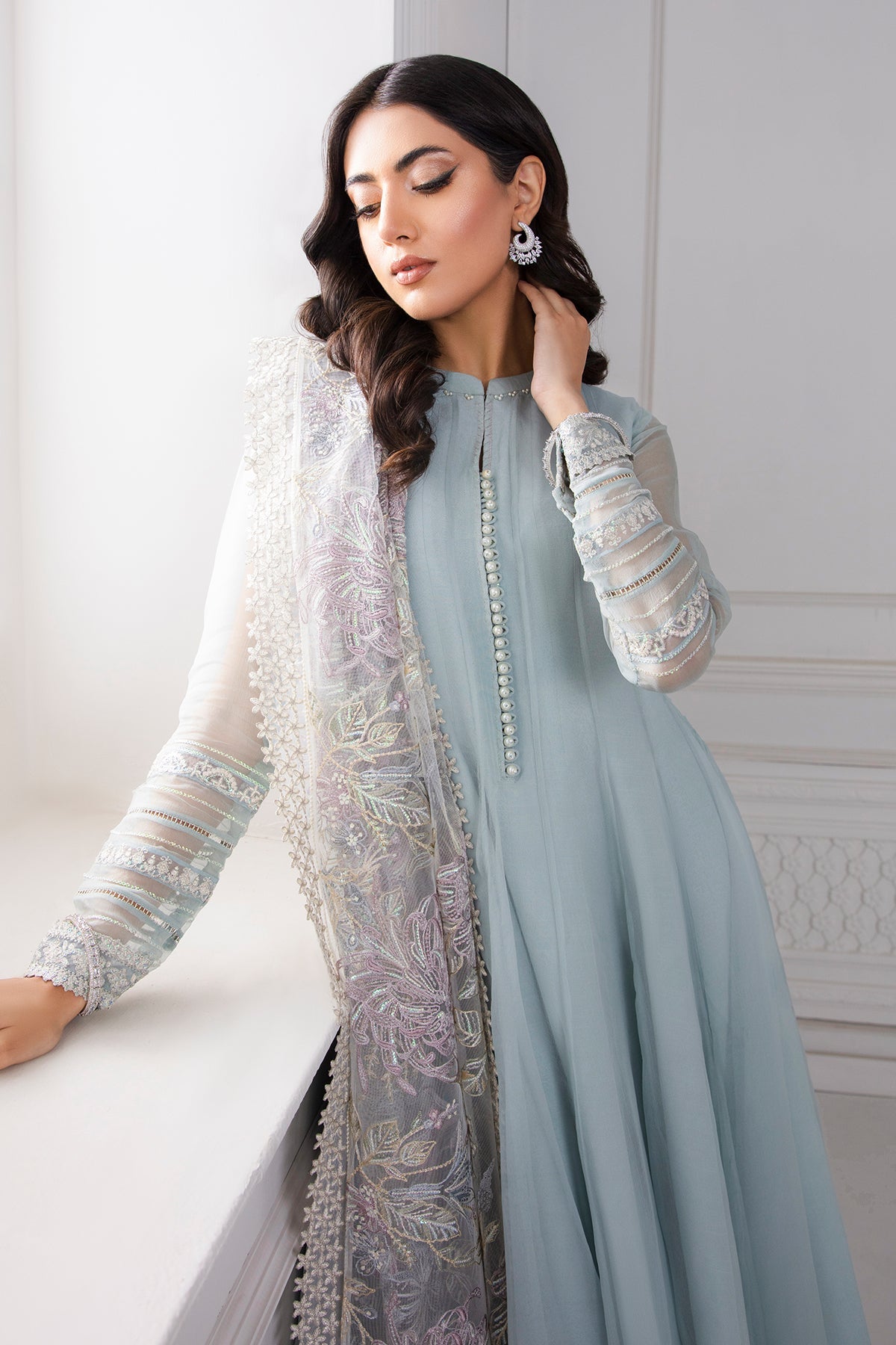 EMBROIDERED CHIFFON PR-746